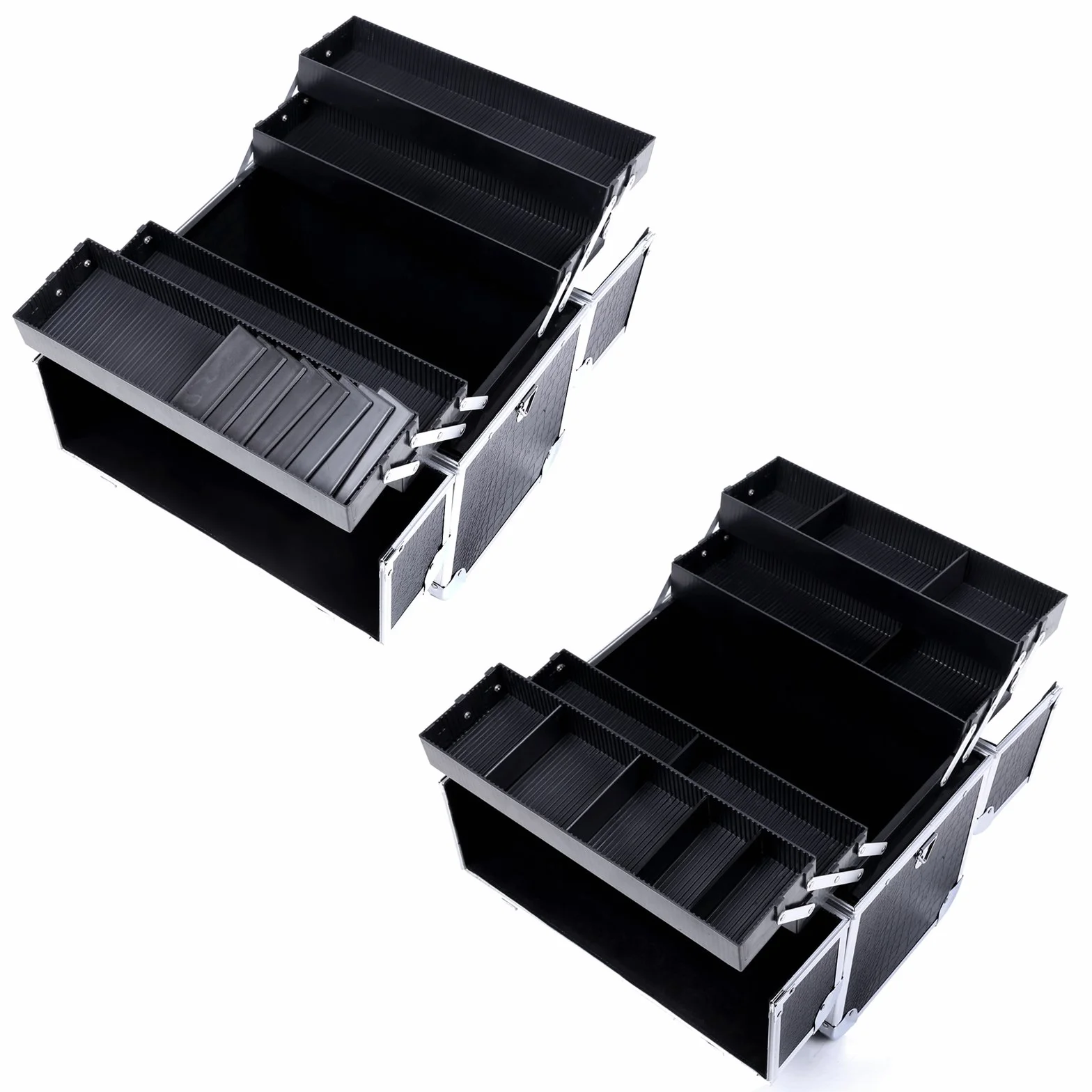 SONGMICS Kuferek kosmetyczny czarny 36,5 x 35 x 22 cm