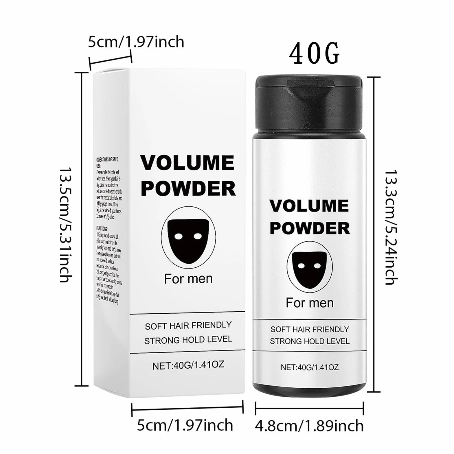 Hair Texture Powder, Styling Powder, Strong Hold Lightweight Feel Travel Size Compact Bottle Long Lasting, Portable Hairstyle Grooming for Business, Trips, Appointments