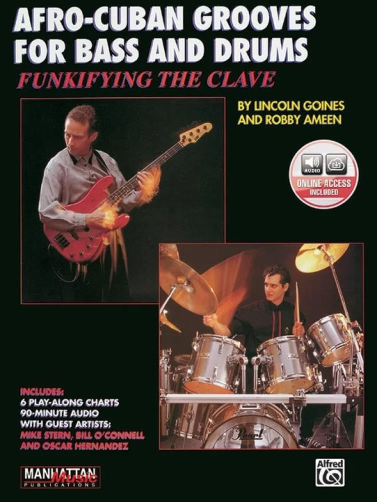 Afro-cuban grooves for bass and drums funkifying the clave + audio online