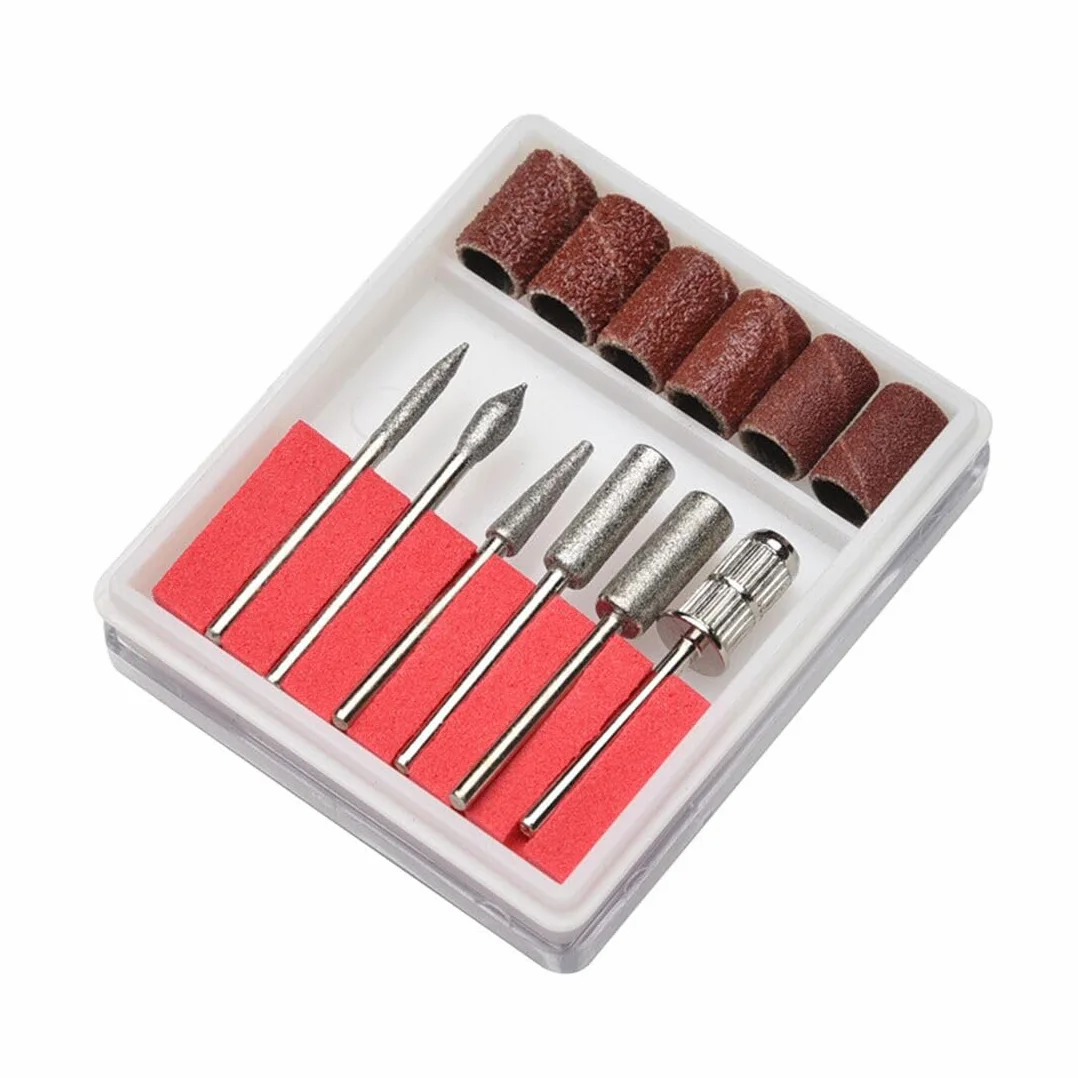 Zestaw 12 wierteł do paznokci z węglika wolframu do manicure pedicure
