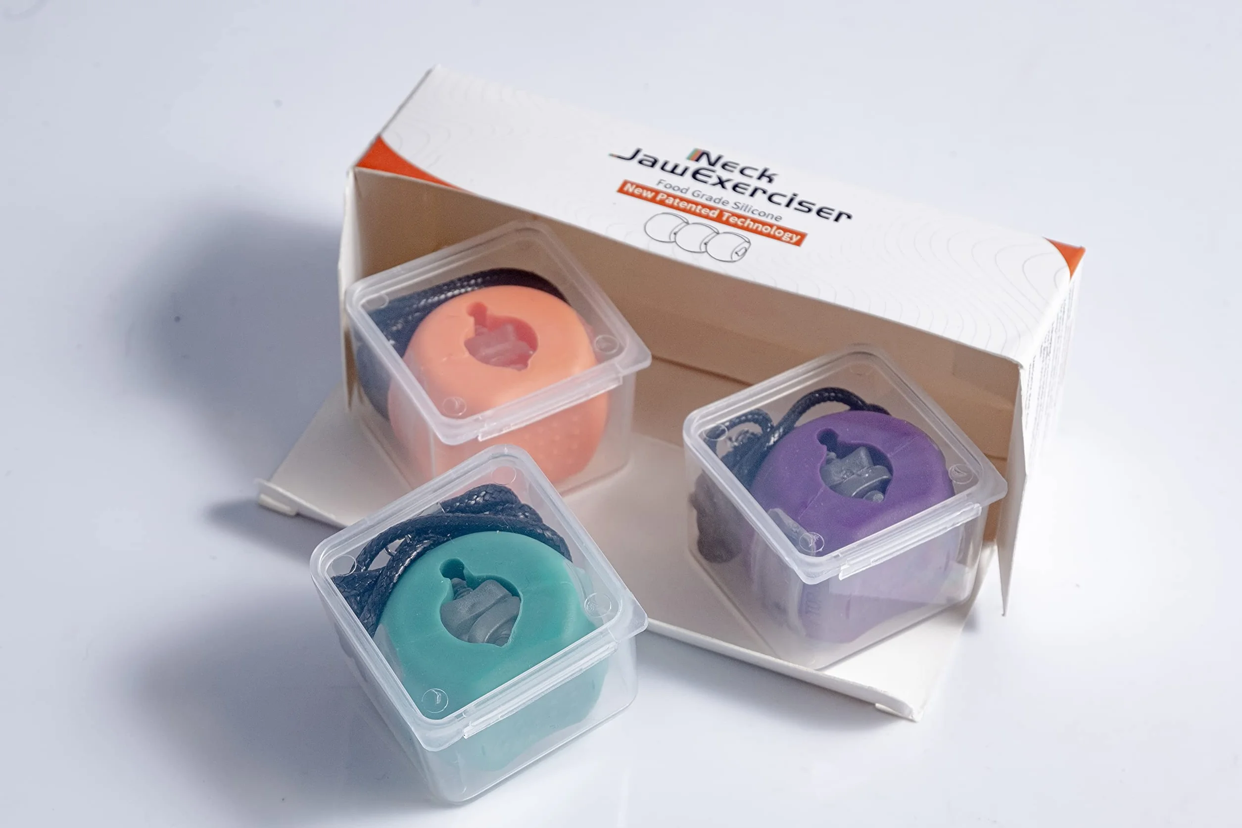 Jaw exerciser Zestaw 3 gum do ćwiczeń żuchwy i szczęki Jawline Muscle Shaper