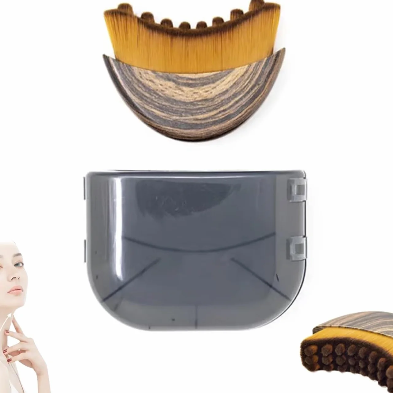 Contour Face Brush For Lymphatic Drainage - Gentle Bristles For Sensitive Skin, Daily Use Facial Sculpting & Tension Relief(Style C (face Brush+box))