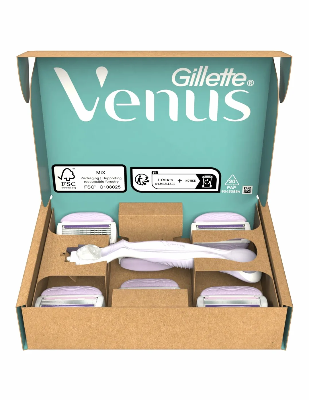 Gillette Venus Comfortglide Breeze Golarka, 1 rękaw, 6 wkładów ostrzy, z 3 ostrzami, miękkie golenie