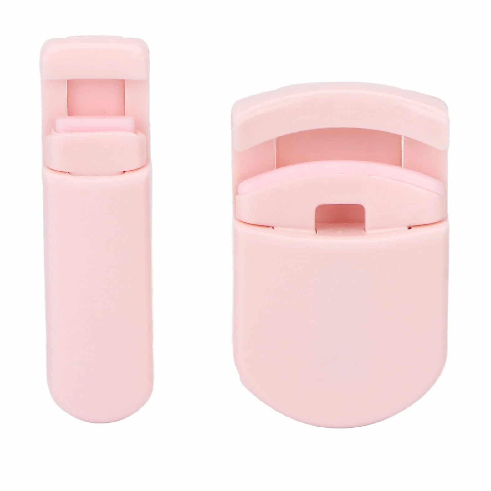 Aramox Mini Lash Curler, Przenośna Lekka Curler Rzęs, Ulepszony Efekt 3D z Wymiennym Silikonowym Paskiem do Podróży i Urody (PINK)
