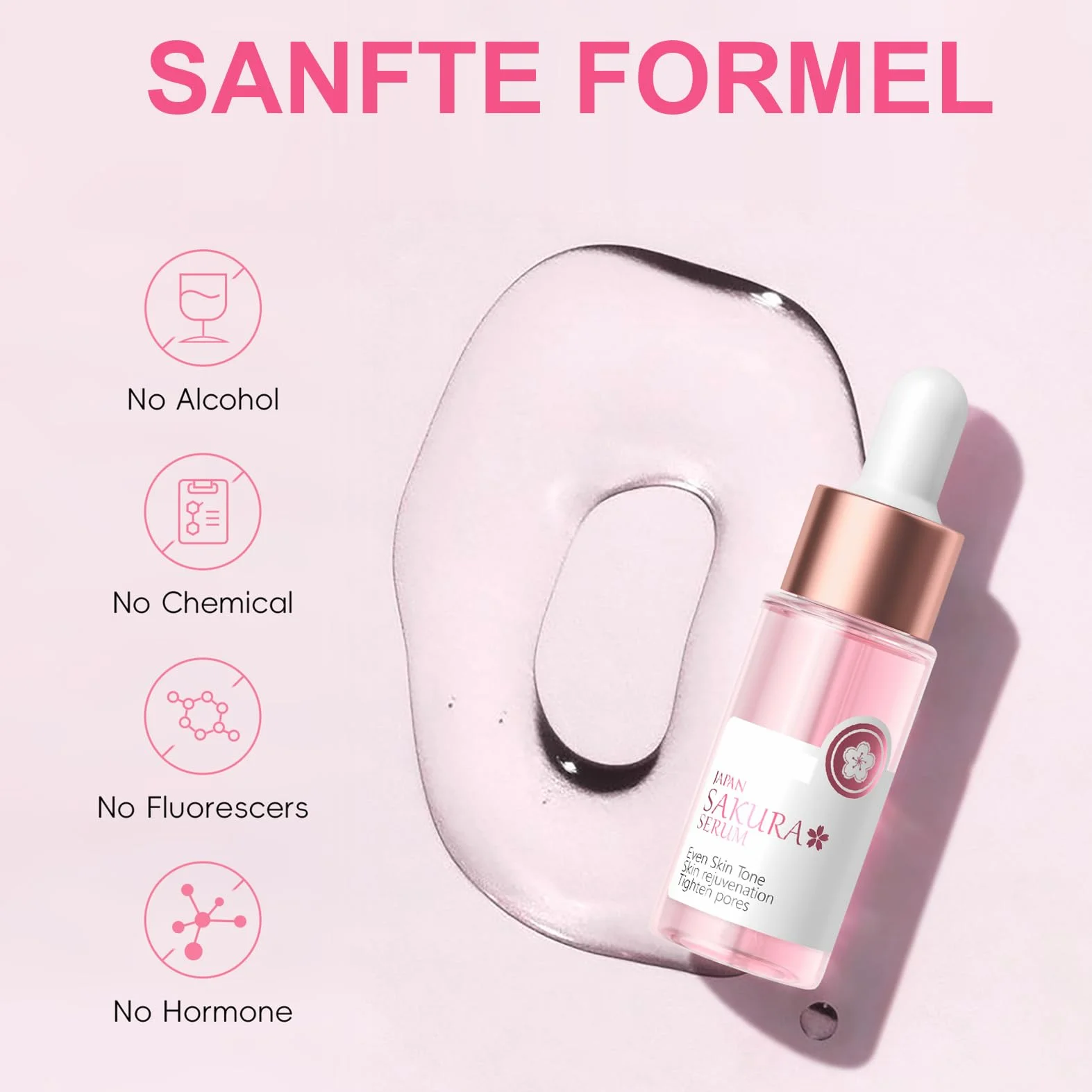 Japan Sakura Zestaw do Pielęgnacji Skóry dla Nastolatek i Kobiet - Oczyszczacz Serum