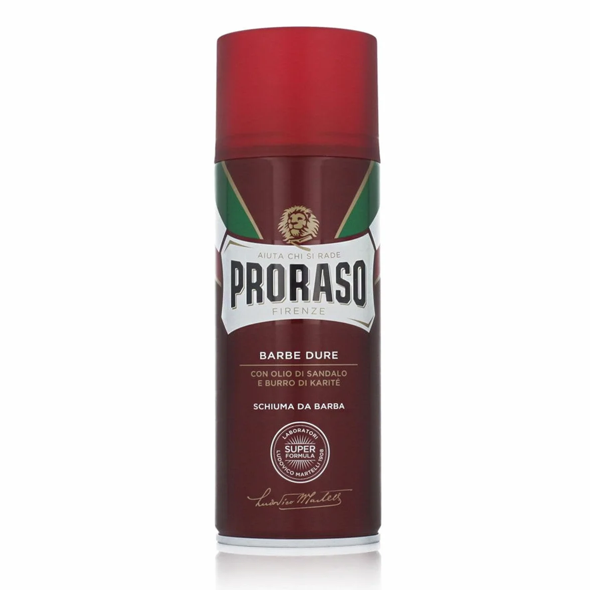 PRORASO RED BARBE DURE Odżywcza pianka do golenia 400ml