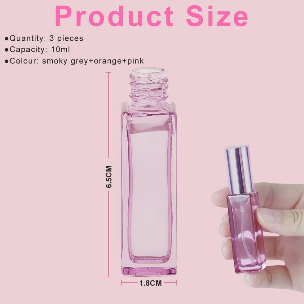LOPHE Atomizer wielokrotnego napełniania 10 ml, przenośny, mini butelka do perfum