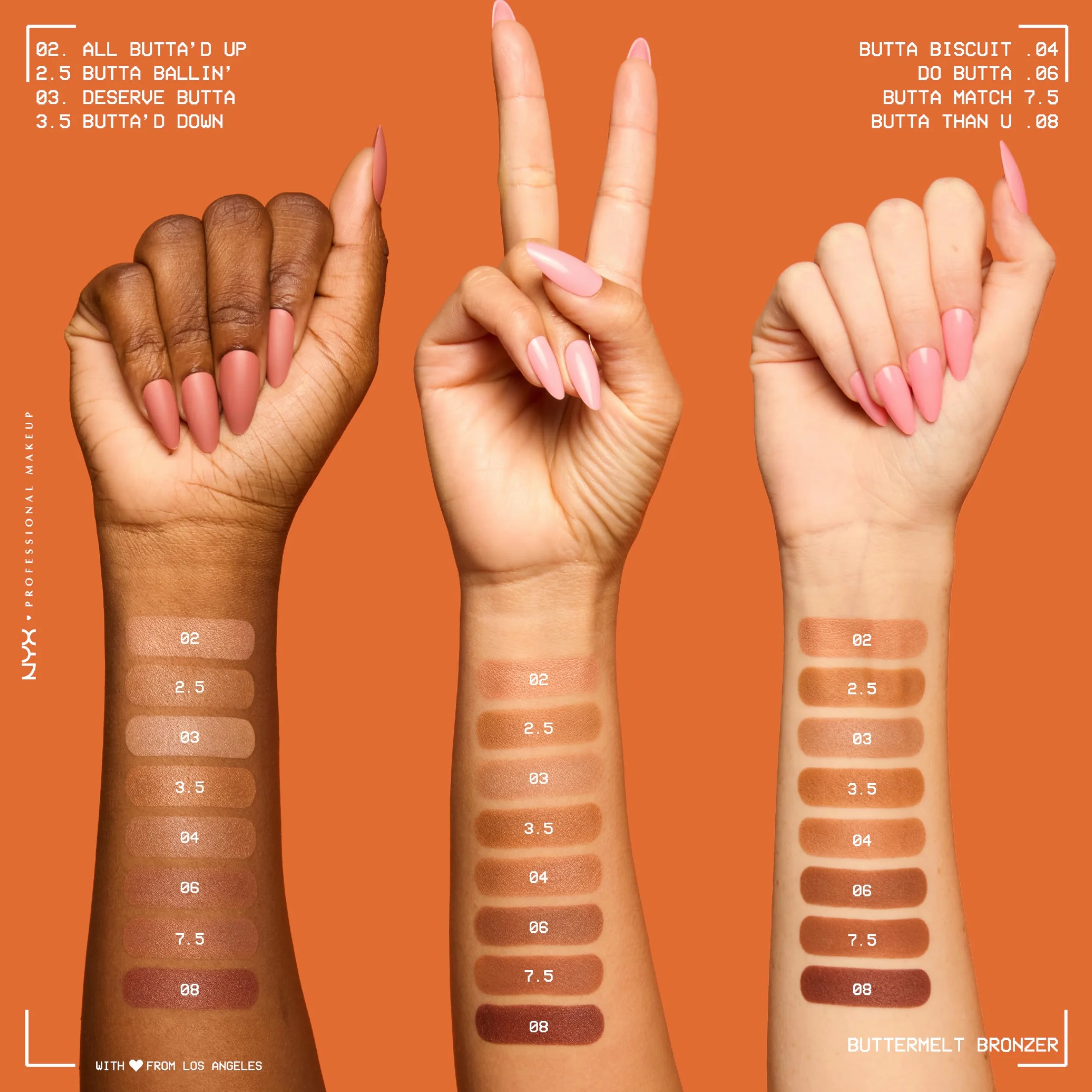 NYX Professional Makeup Bronzer, dla opalonego i promiennego wyglądu, utrzymuje się do 12 h, odporny na rozmazywanie, bez transferu, motyli, odcień: Butta Off, 5 g