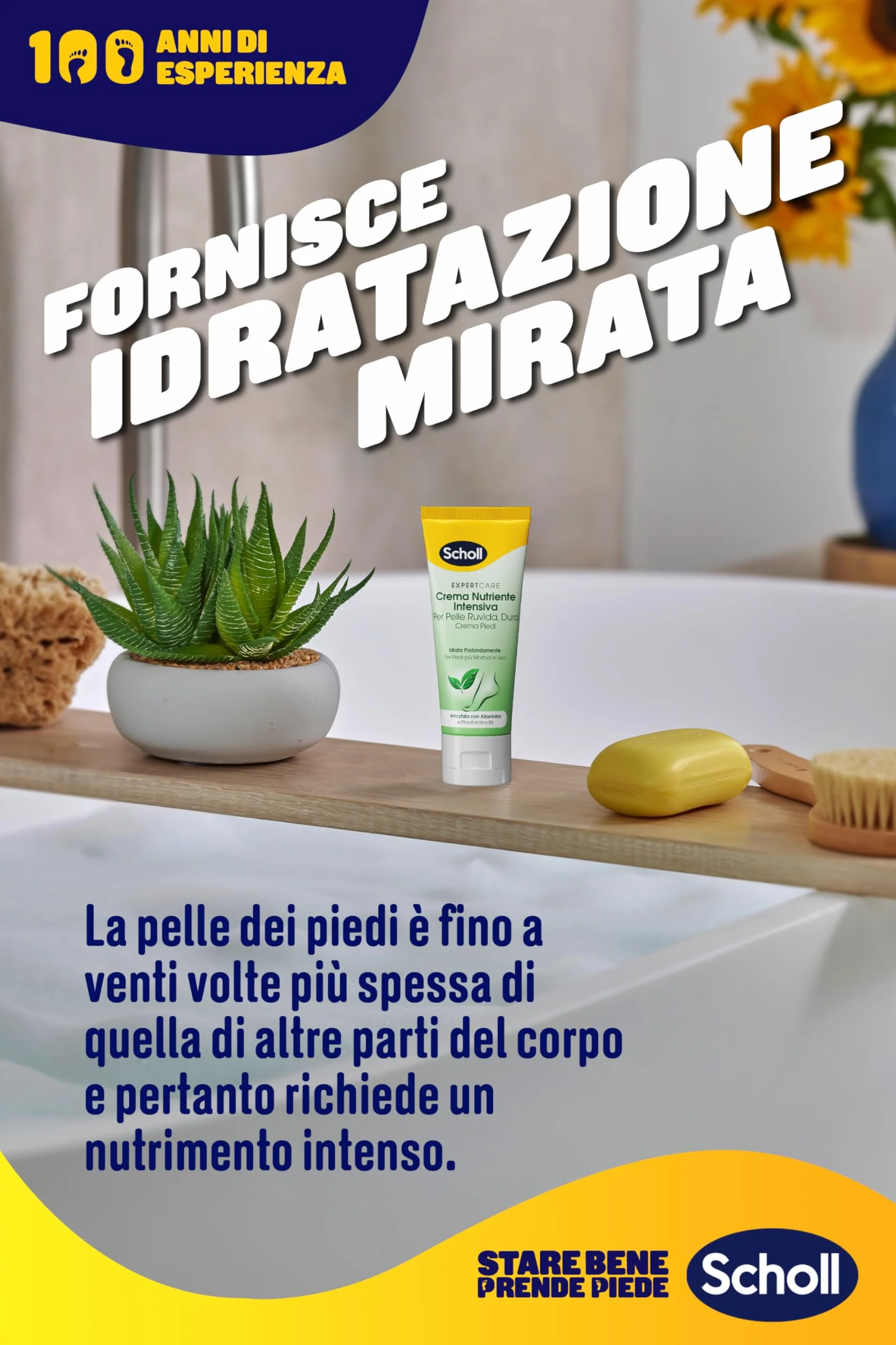 Scholl Intensywny krem do odżywiania, krem do stóp do szorstkiej skóry, twardy, głęboko nawilżający, do miękkich i gładkich stóp, 75 ml