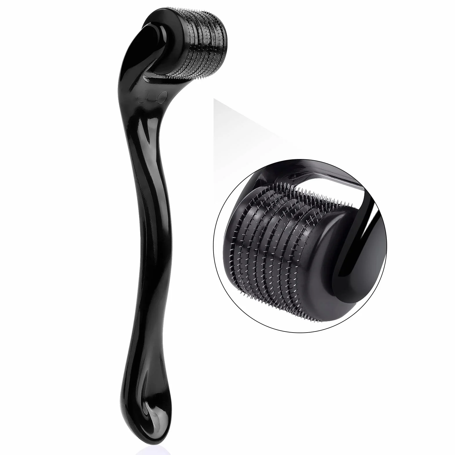 URAQT Derma Roller Titanium 540 do brody i twarzy, stymulacja wzrostu włosów, przeciwzmarszczkowy