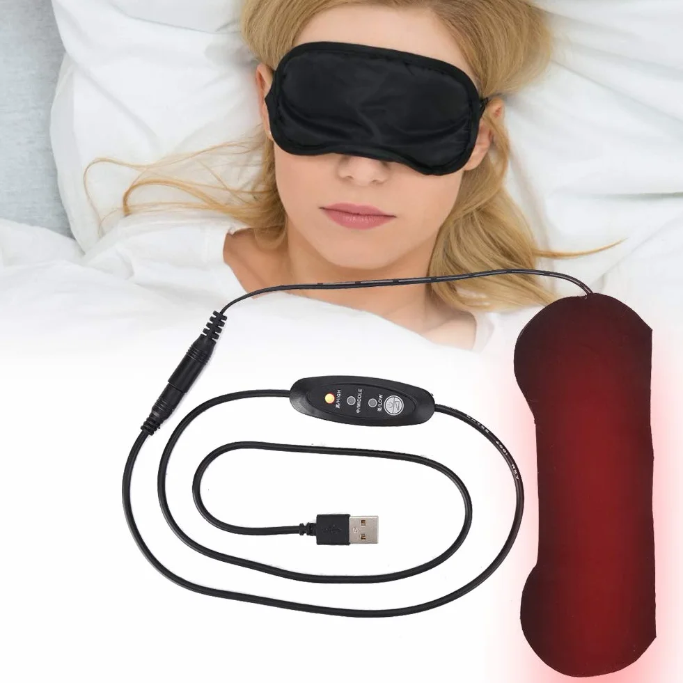 Podgrzewana Maska ​​na Oczy, Przenośne USB Elektryczne Ubrania Podkładka Pod Oczy Przepaska na Oko Podgrzewana Podkładka Pod Oczy Podgrzewacz do Snu, Suchych Oczu, Zapalenia Powiek, Cieni i