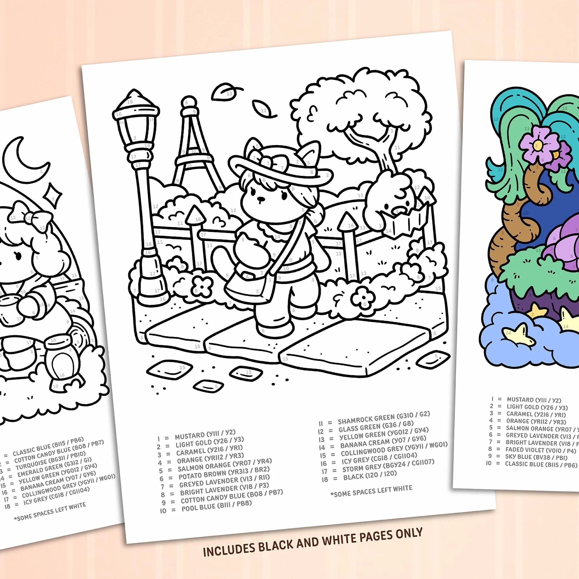 Cute & Cozy Color by Number: Coloring Book for Adults and Teens with Fun, Easy, and Relaxing Scenes to Complete Step by Step