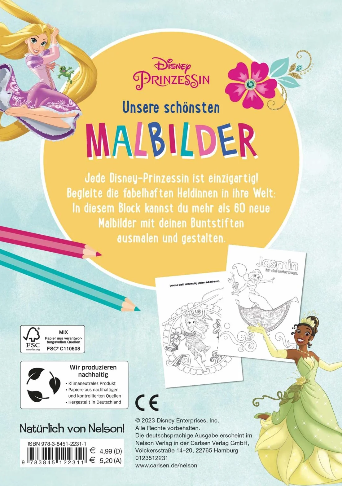 Disney Prinzessin: Unsere schönsten Malbilder: Komm mit ein eine zauberhafte Welt!