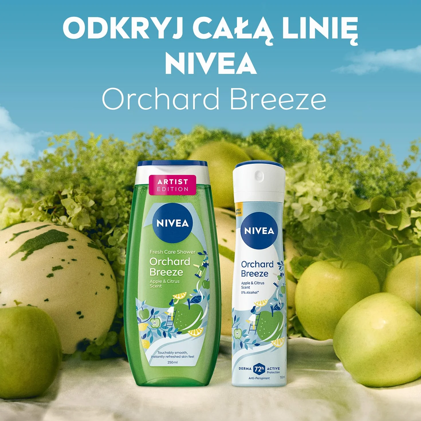 NIVEA Odświeżający żel pod prysznic Orchard Breeze jabłko cytrusy 250 ml