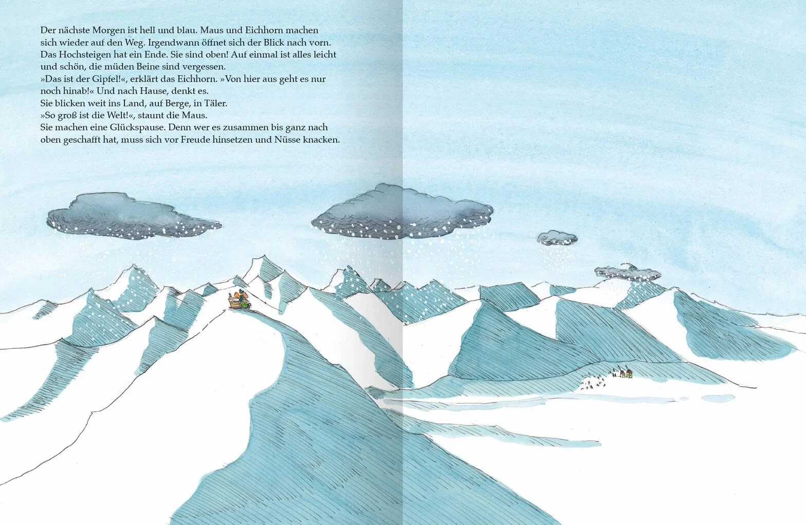 Maus und Eichhorn auf großer Winterreise