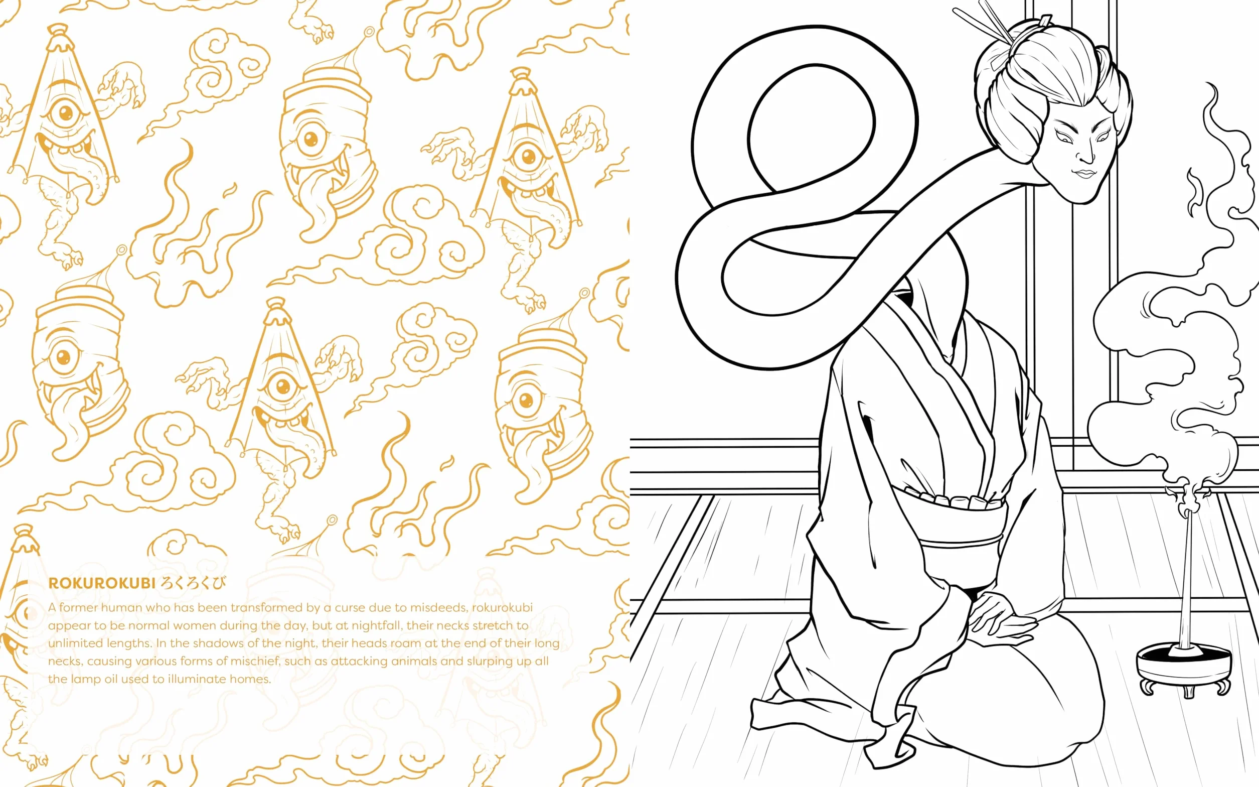 Strange & Frightful Yokai Coloring: 60 Captivating Images of Mysterious Creatures from Japanese Folklore