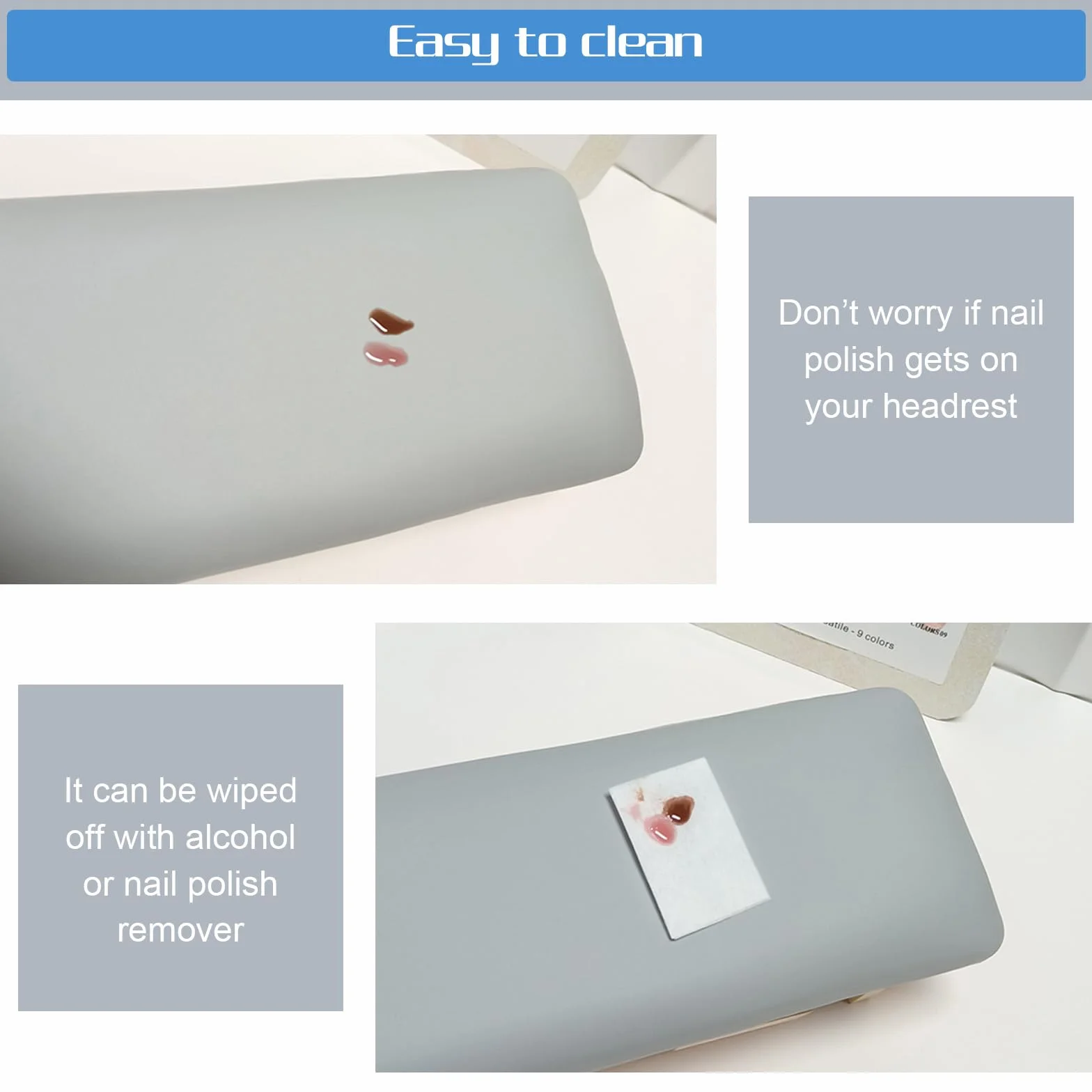 Poduszka pod nadgarstek, poduszka pod paznokcie ze skóry PU, do studia paznokci, składana poduszka do manicure, antypoślizgowa, do manicure