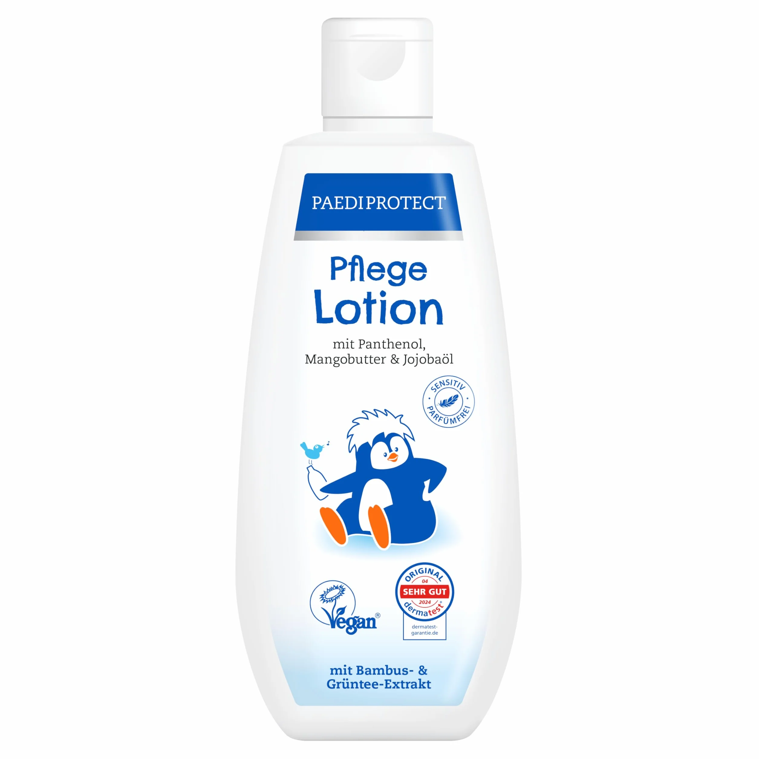 PAEDIPROTECT Nawilżający balsam do ciała dla niemowląt i dzieci 200 ml z pantenolem i olejkiem jojoba