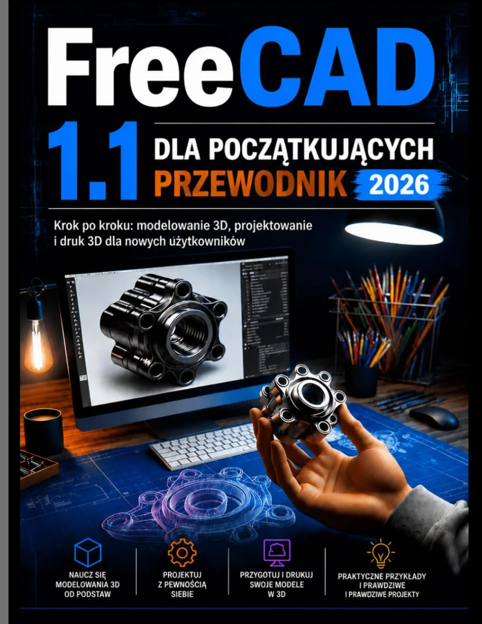 FreeCAD 1.1 DLA POCZĄTKUJĄCYCH PRZEWODNIK 2026: Modelowanie, projektowanie i drukowanie 3D krok po kroku dla nowych użytkowników