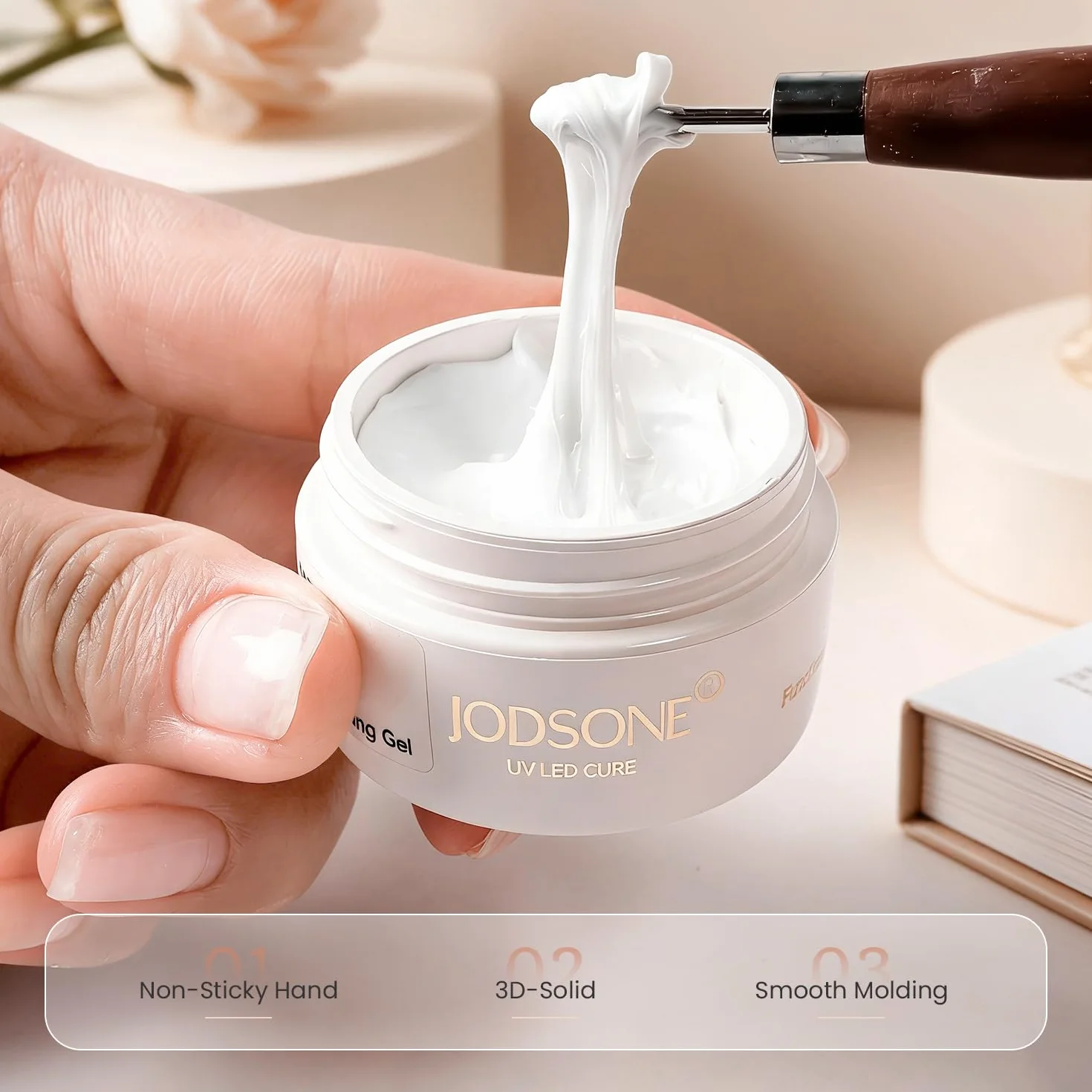 JODSONE White żel 3D Nail Art 15 g żel do modelowania