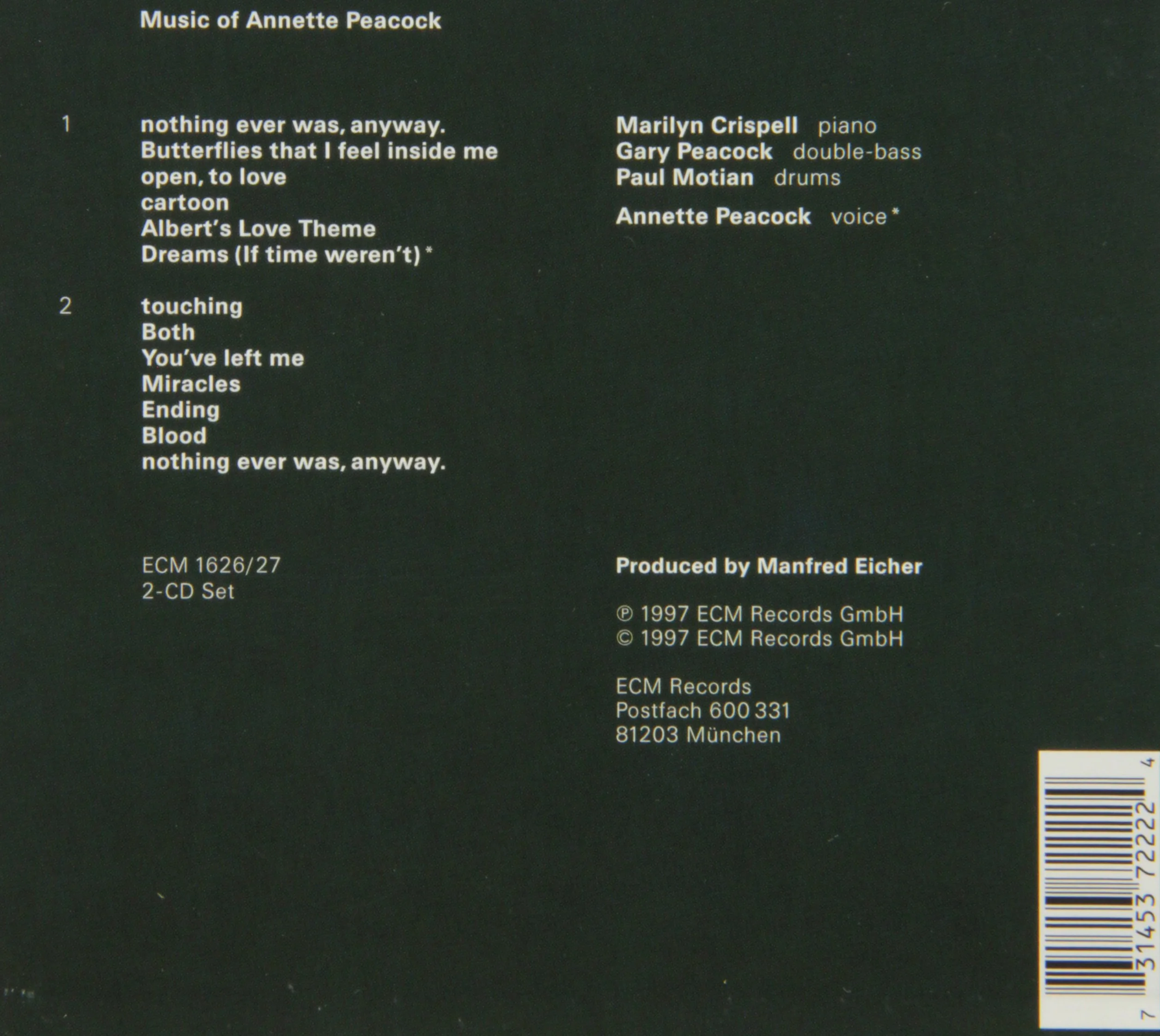 Nothing Ever Was, Anyway.: Music Of Annette Peacock