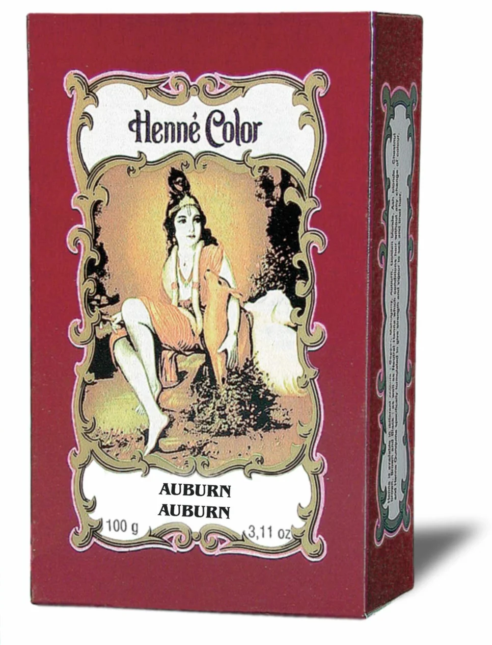 Henna w proszku do farbowania włosów, kolor mahoniowo-ciemny Auburn 100 g