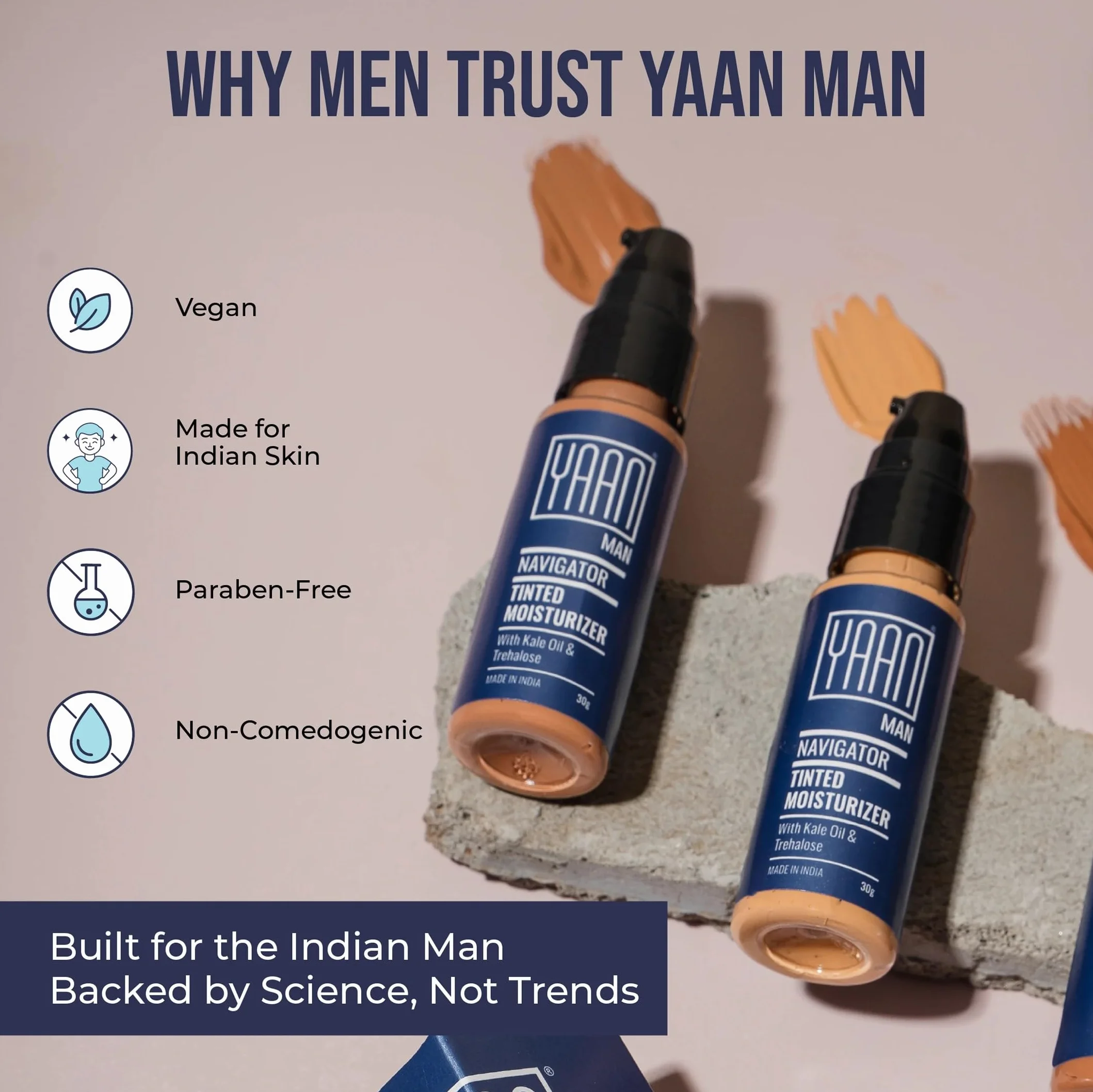 YAAN MAN Tinted Face Moisturizer for Men 30 gm Light
