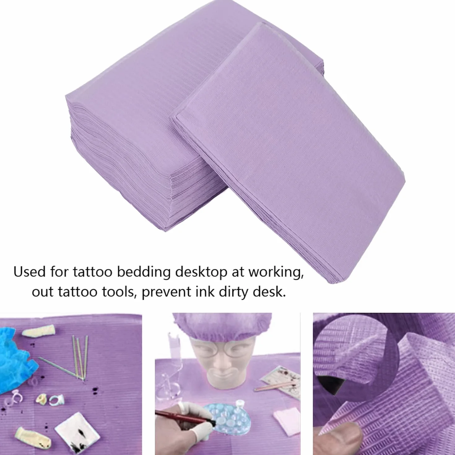 Jednorazowe podkładki do paznokci, mata stołowa wodoodporna do manicure, papierowa mata Protector 125 szt.