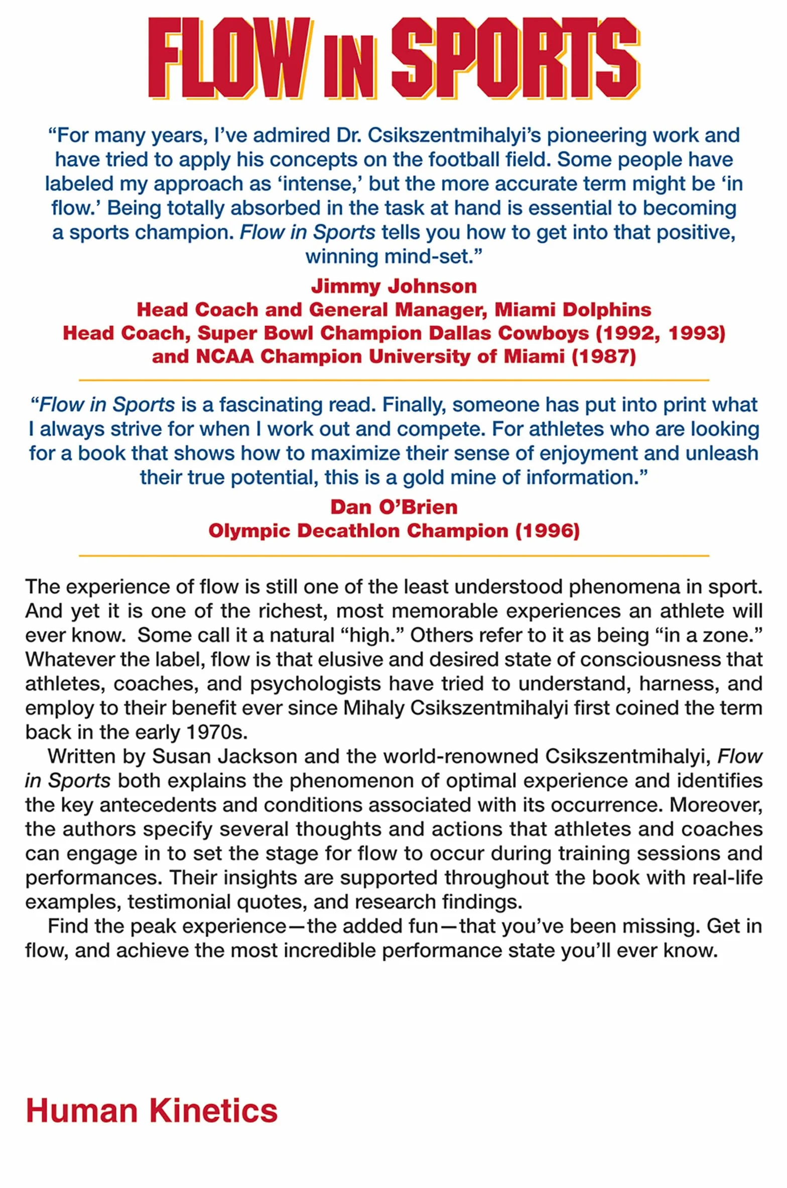Flow in Sports