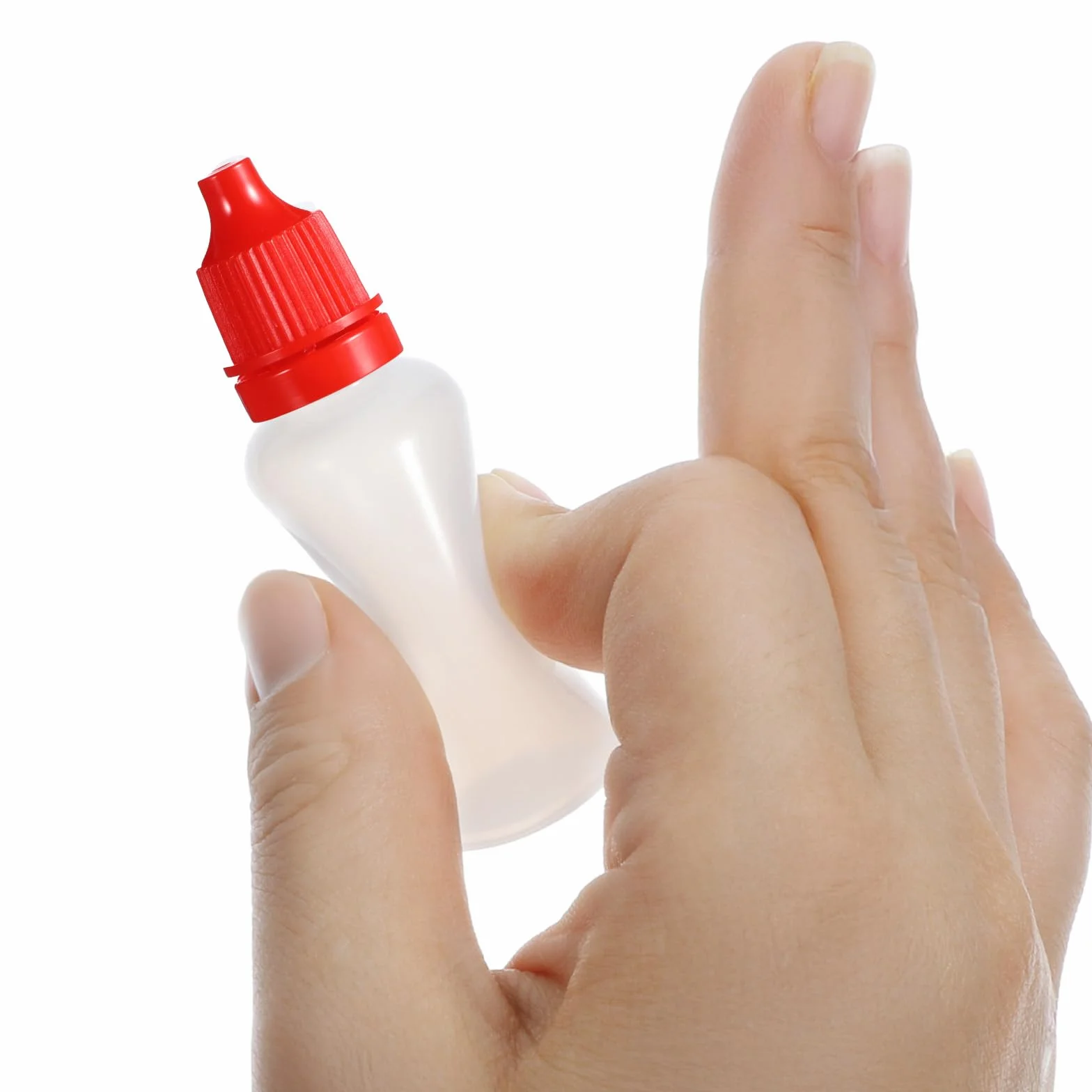 SHENLIU 20 sztuk butelek z płynem 15 ml, zgniatane butelki z kroplomierzem, puste plastikowe butelki z zakraplaczem, przenośne, do mieszania płynów, szczelne, wielokrotnego użytku