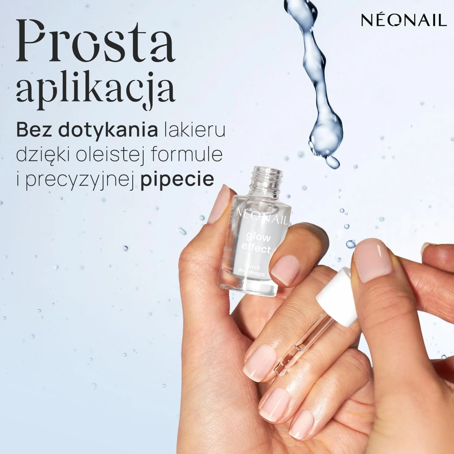 NÉONAIL Glow Effect Quick Dry Drops Wysuszacz do Lakieru Klasycznego 6,5 ml