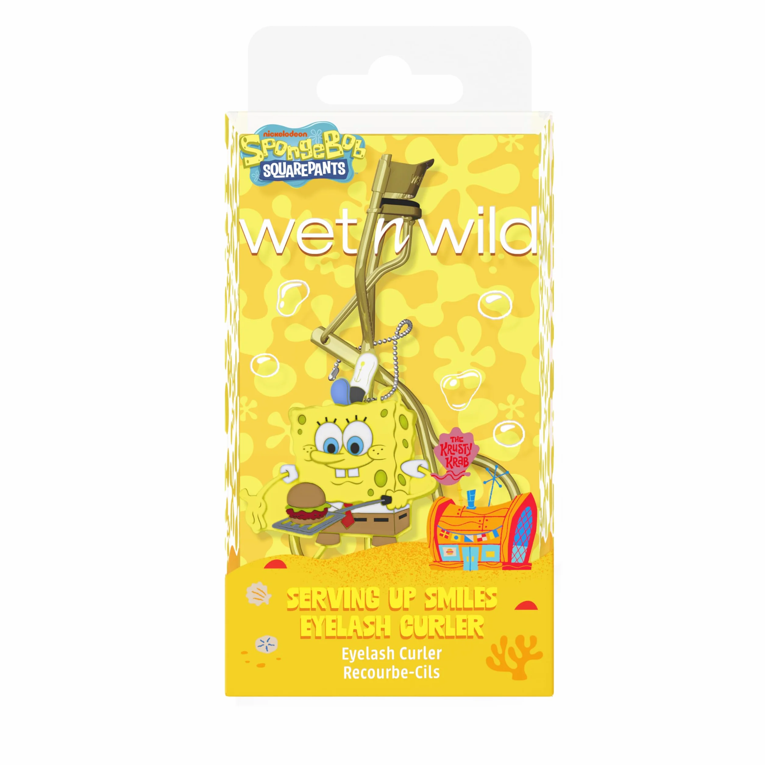 Wet n Wild Spongebob Eyelash Curler, Podkręcająca Zalotka do Rzęs z Silikonową Nakładką
