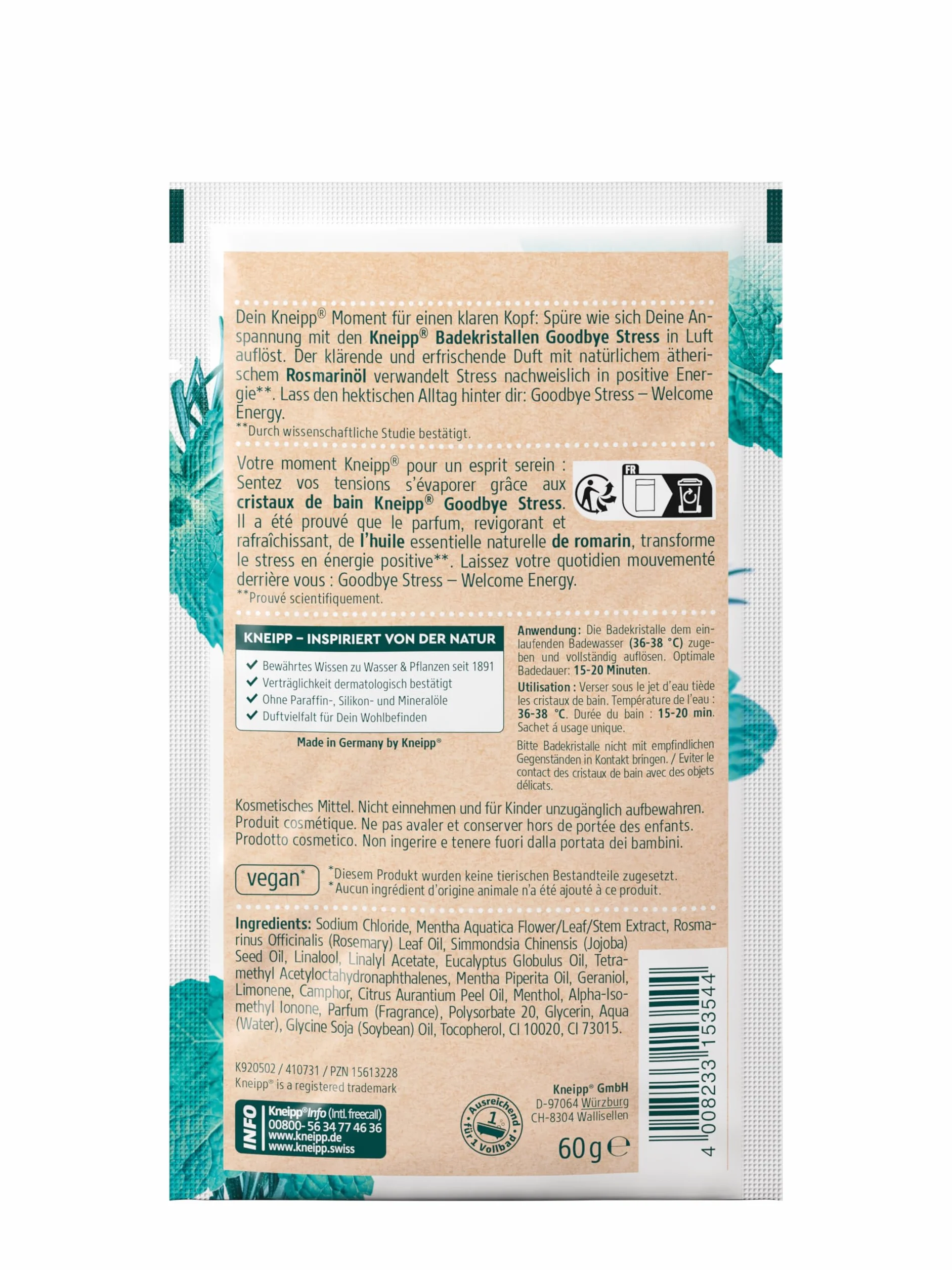 Kneipp Goodbye Stress Sól do Kąpieli 60 g