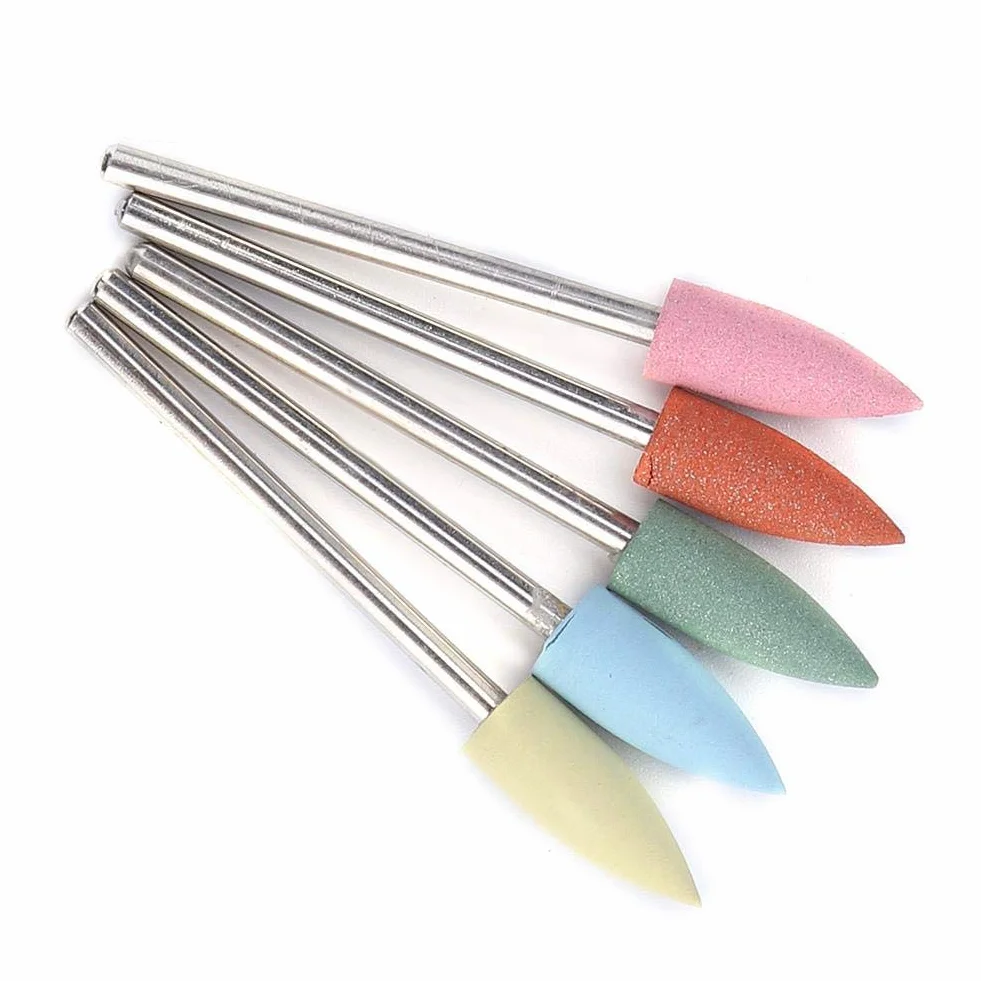 Wiertła do paznokci 5 sztuk/zestaw, Obcinacz do paznokci Wiertła do paznokci Gumowe Manicure Pedicure Lakier do paznokci Akcesoria do paznokci Akrylowe paznokcie Żel Usuń lakier (152)