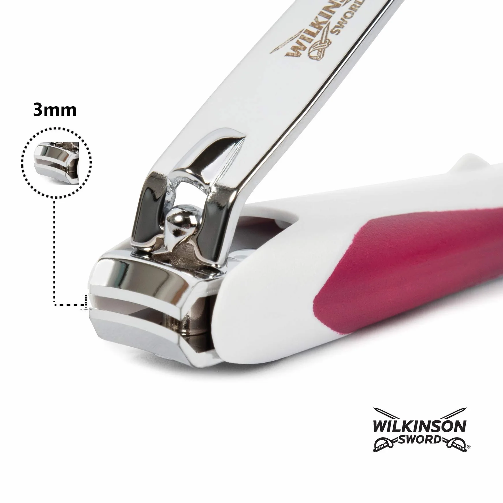 Wilkinson Sword 70008930 Obcinaczka do Paznokci z Oprawką, Stal/Czerwony