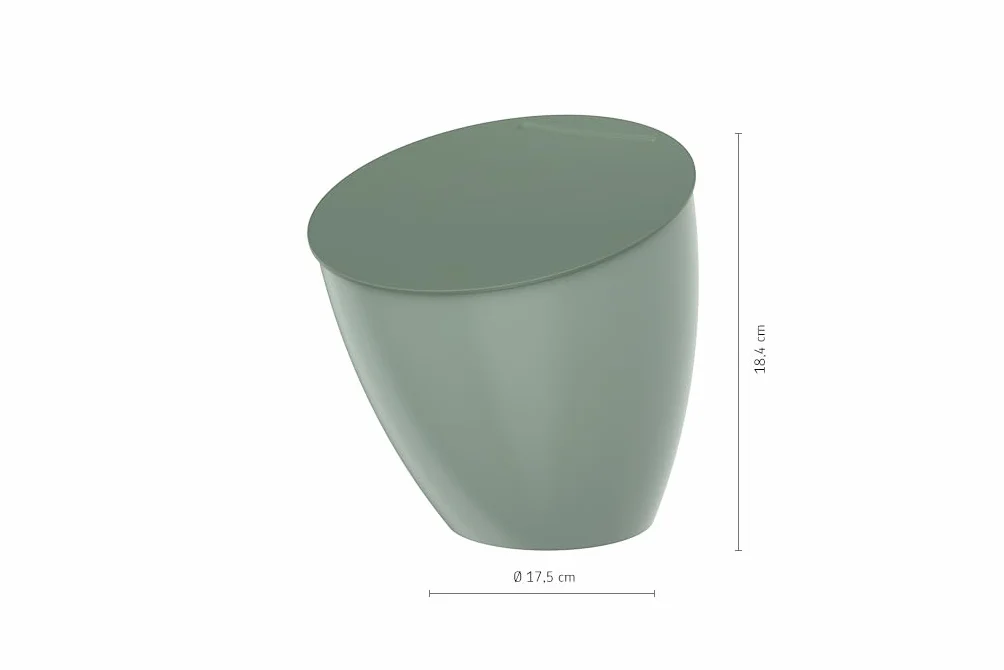 Mepal Calypso Kuchenny Kosz na Śmieci Mały Pojemnik na Odpady z Pokrywką, do Organizacji Kuchni, Nadaje Się do Mycia w Zmywarce, 2200 Ml, Biały (Nordic White)