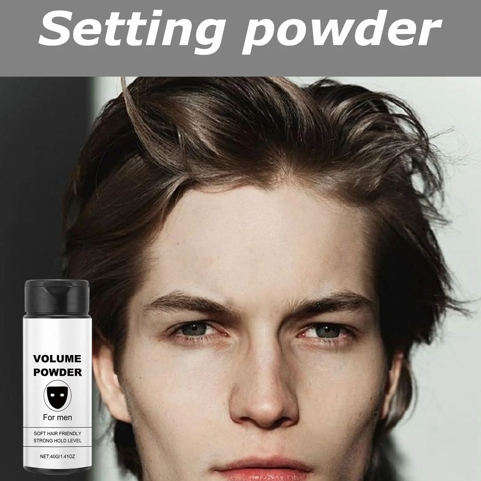Hair Texture Powder, Styling Powder, Strong Hold Lightweight Feel Travel Size Compact Bottle Long Lasting, Portable Hairstyle Grooming for Business, Trips, Appointments