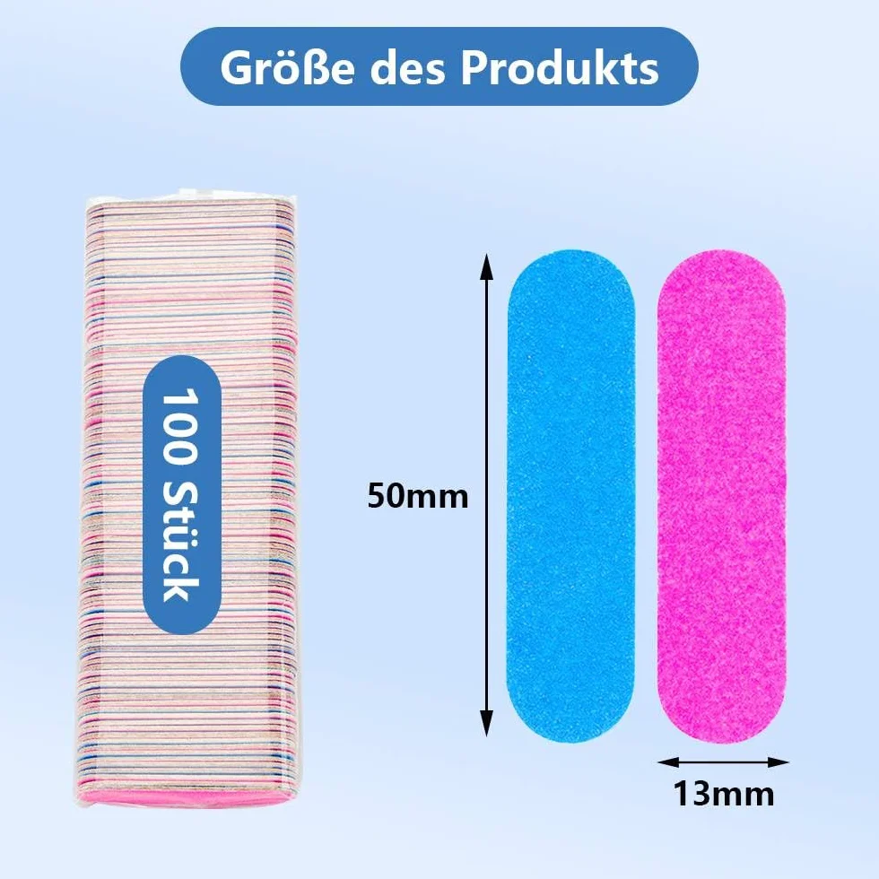 Dreamil pilniki do paznokci 100 sztuk 180/240 Grit dwustronne