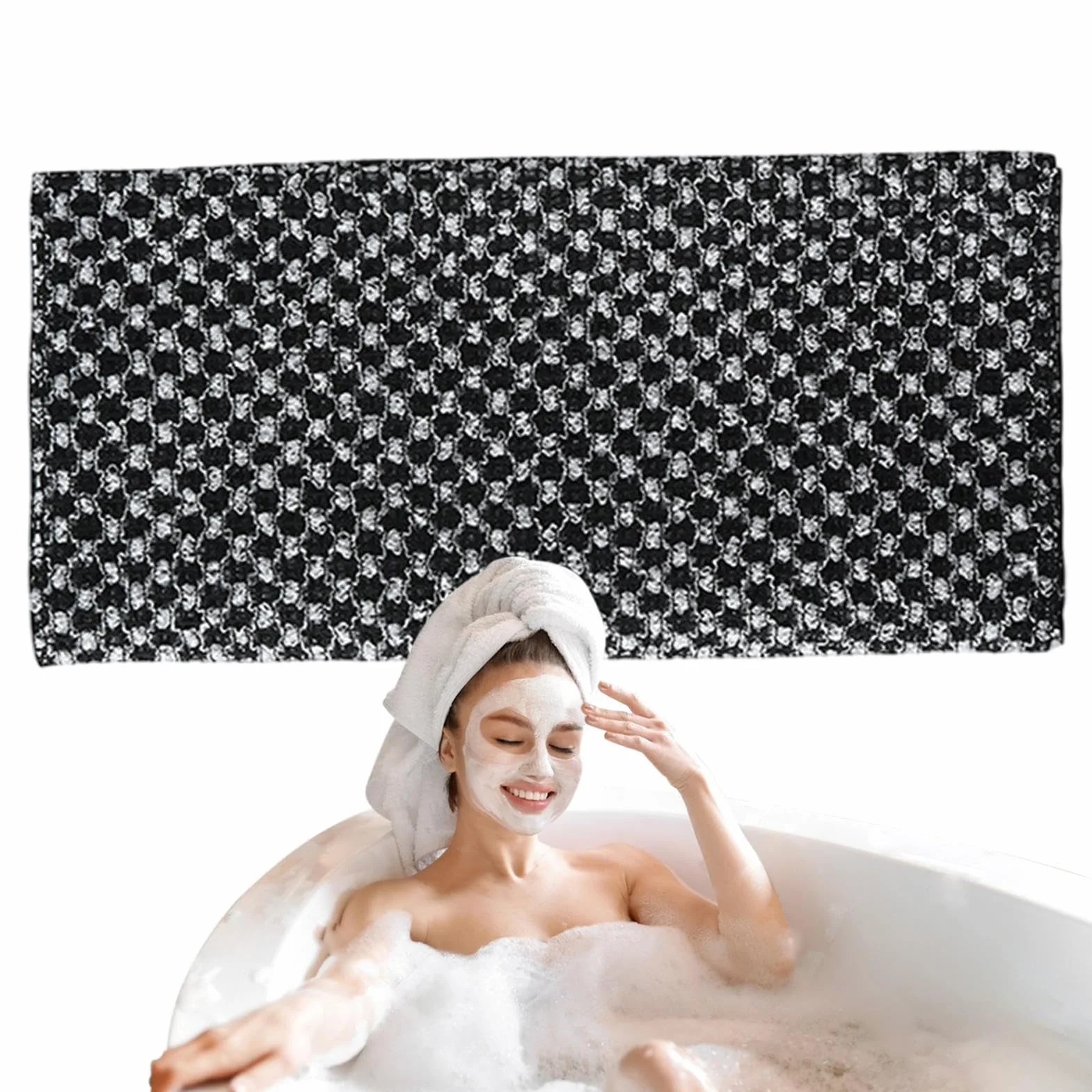 Towel Body Scrubber Peel Wash Strap, Striped Body Wash, Compact Skin Travel Bath Towel