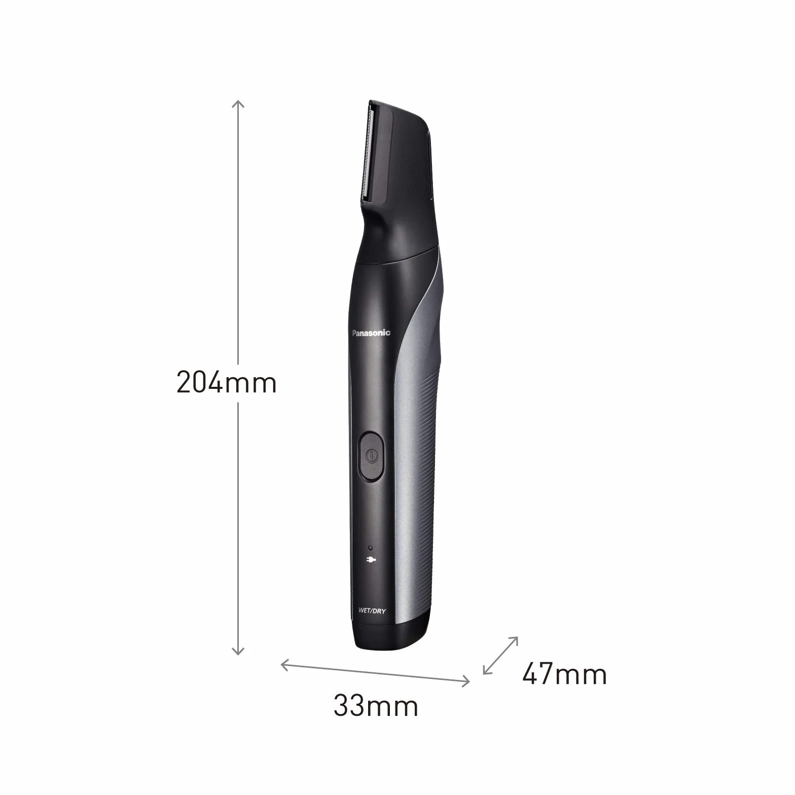Panasonic ER-GK80 trymer do zarostu I-Shaper (10 ustawień długości w zakresie 3-12mm, nasadka grzebieniowa, ładowanie 1h, bezprzewodowy), srebrny
