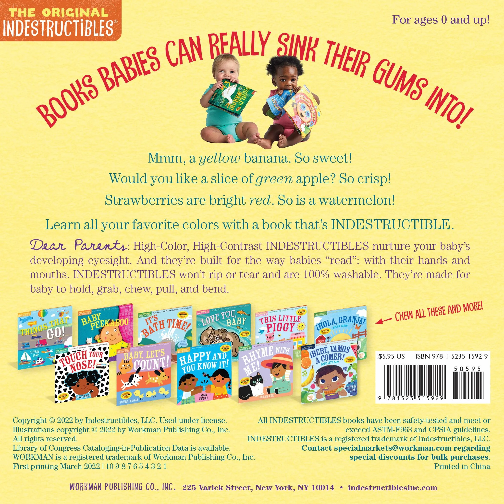 Indestructibles: Taste the Fruit! (High Color High Contrast): Chew Proof - Rip Proof - Nontoxic - 100% Washable