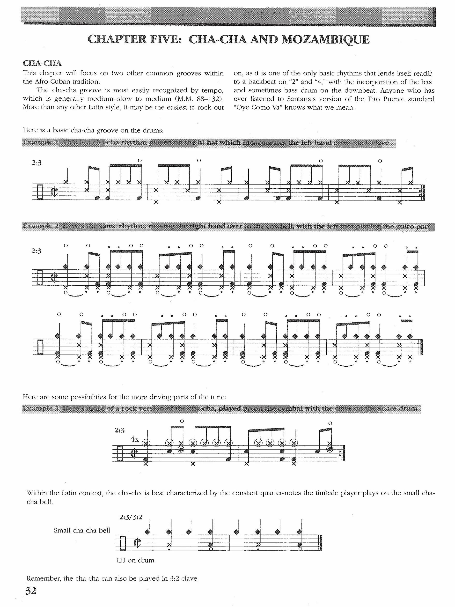 Afro-cuban grooves for bass and drums funkifying the clave + audio online
