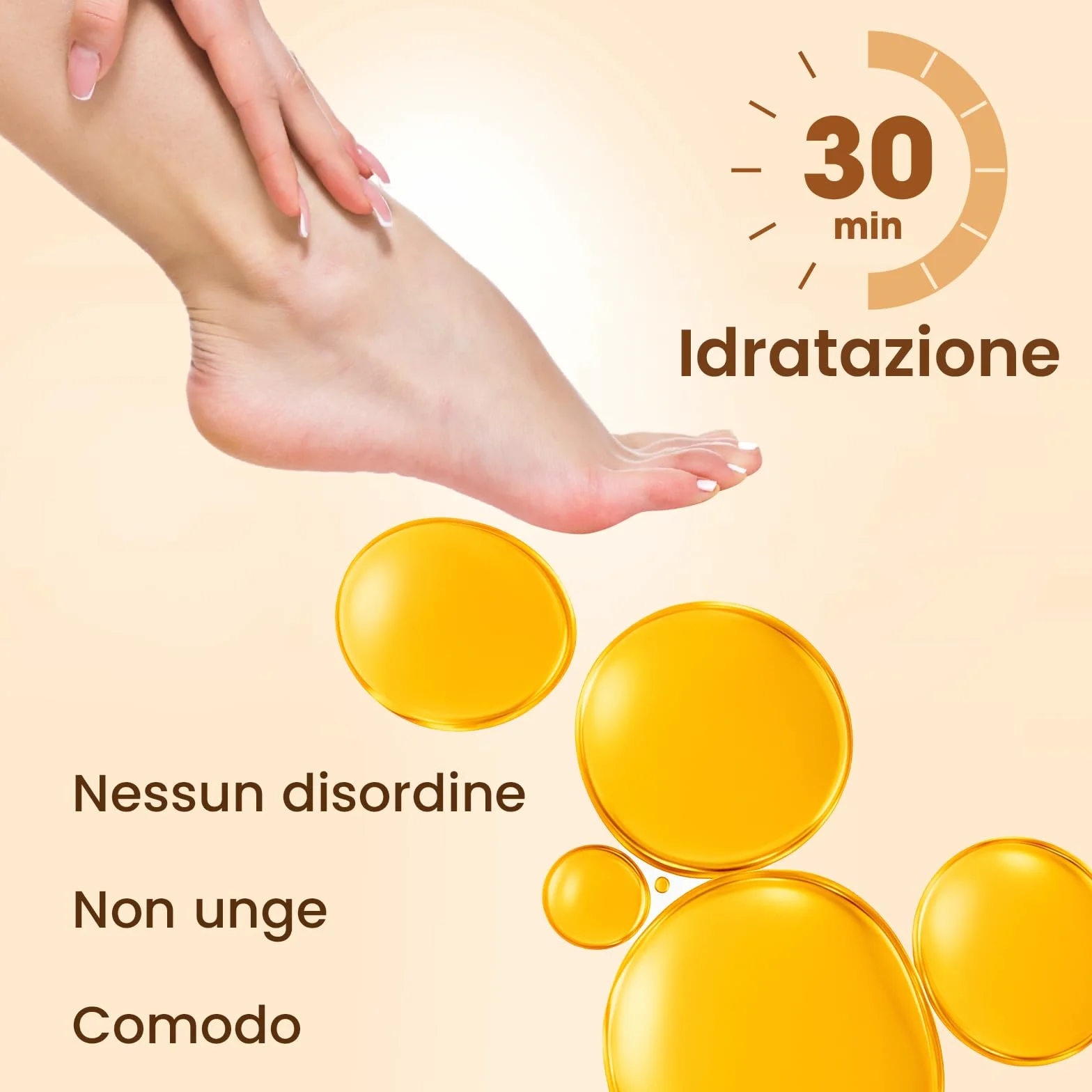 Nawilżająca maska na dłonie i stopy z masłem shea, olejkiem jojoba i witaminą E, 3 pary rękawic + 3 pary skarpety