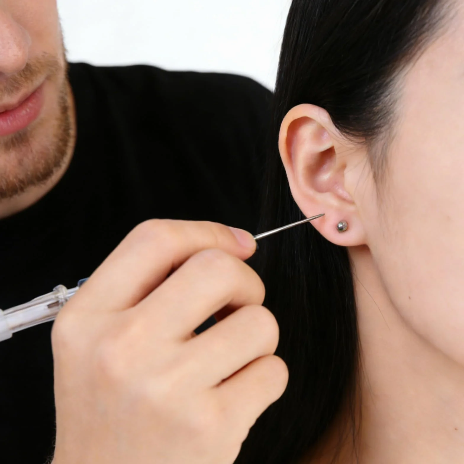 5 sztuk Cateter Piercing, igły do przekłuwania tragusa z nasadką do uszu, nosa i ust