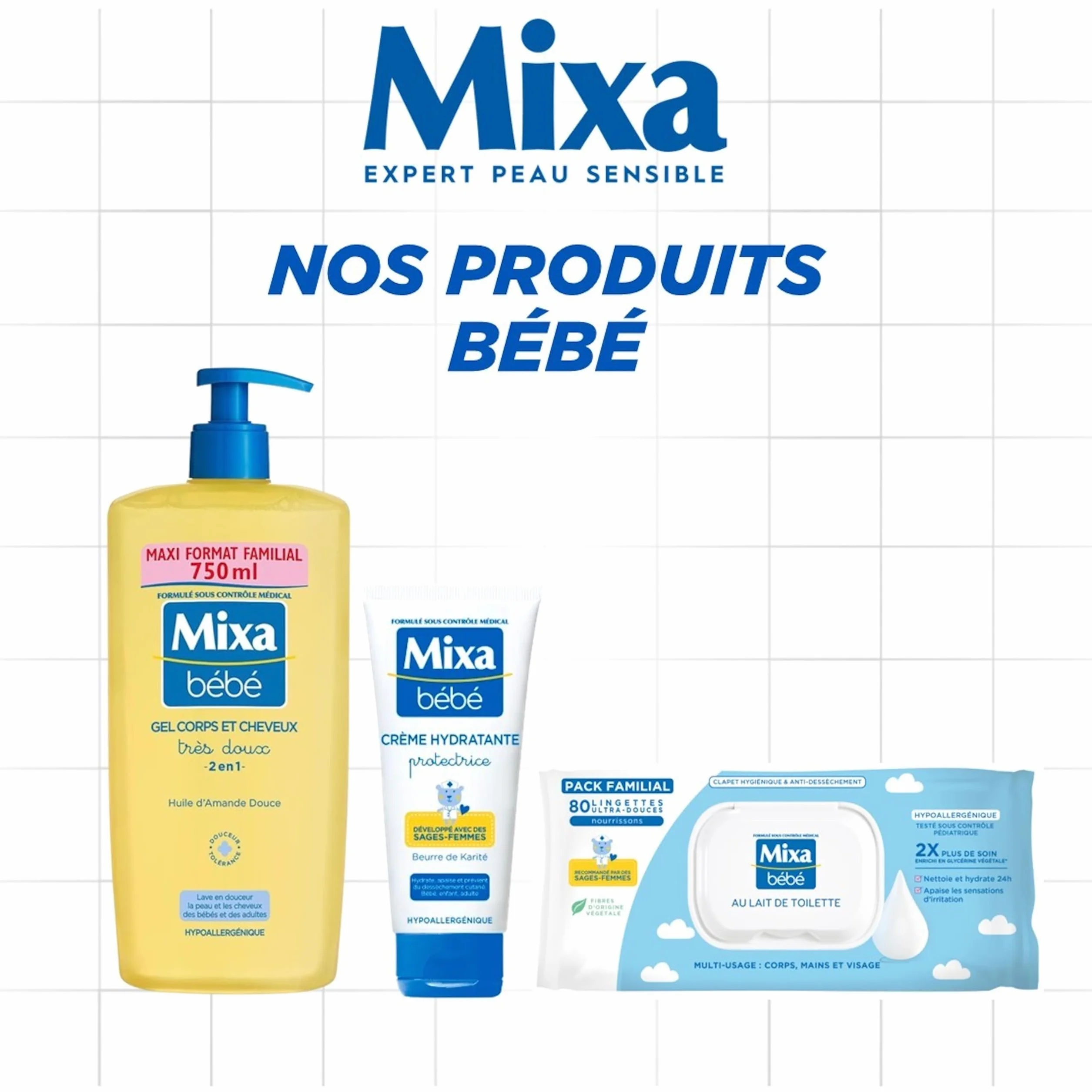 MIXA Eau nettoyante APAISANTE Peaux très sensibles et réactives 200 ml