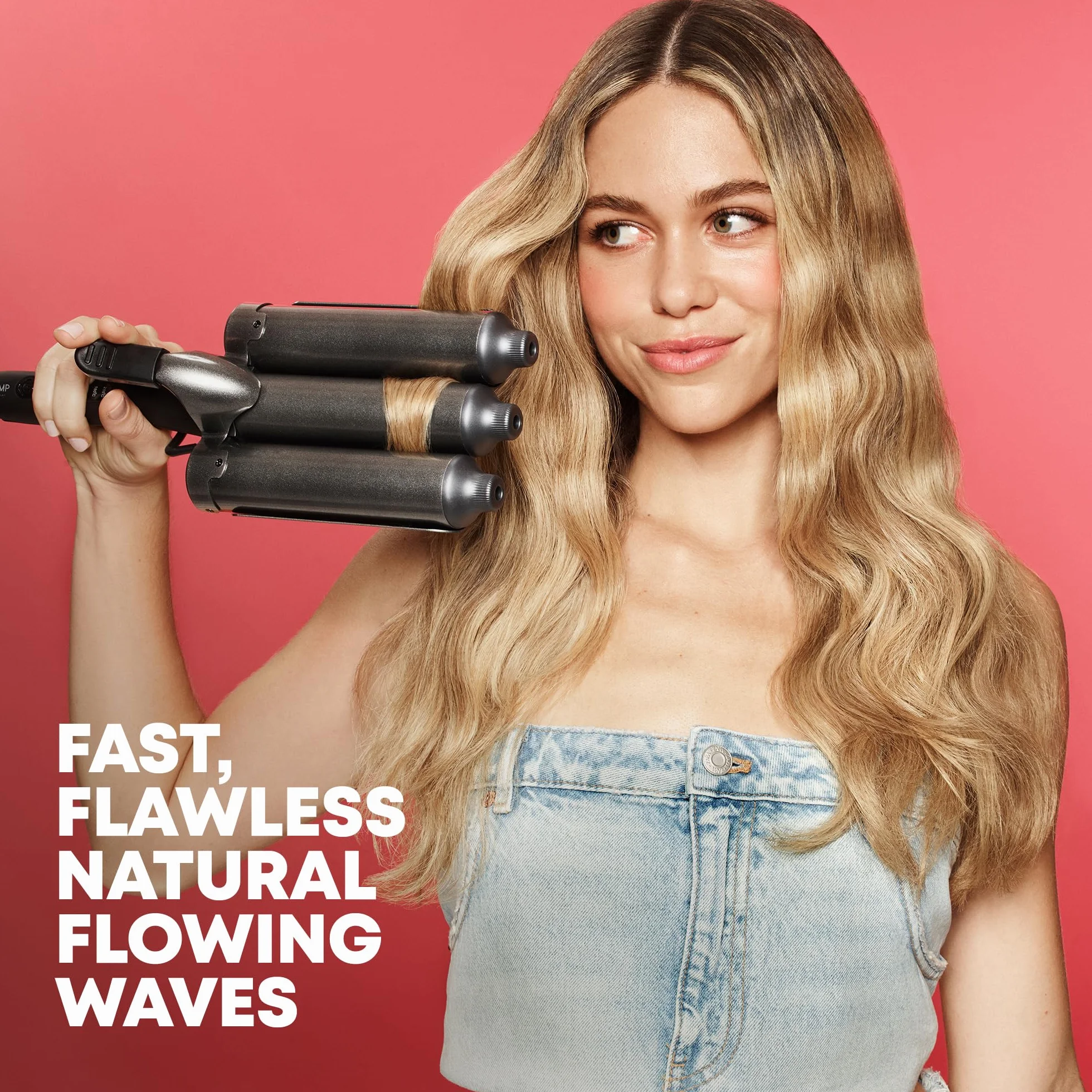 Revamp Progloss Boho Beach Waver XL 38 mm 3-beczkowa lokówka do dużych fal plażowych z regulacją temperatury