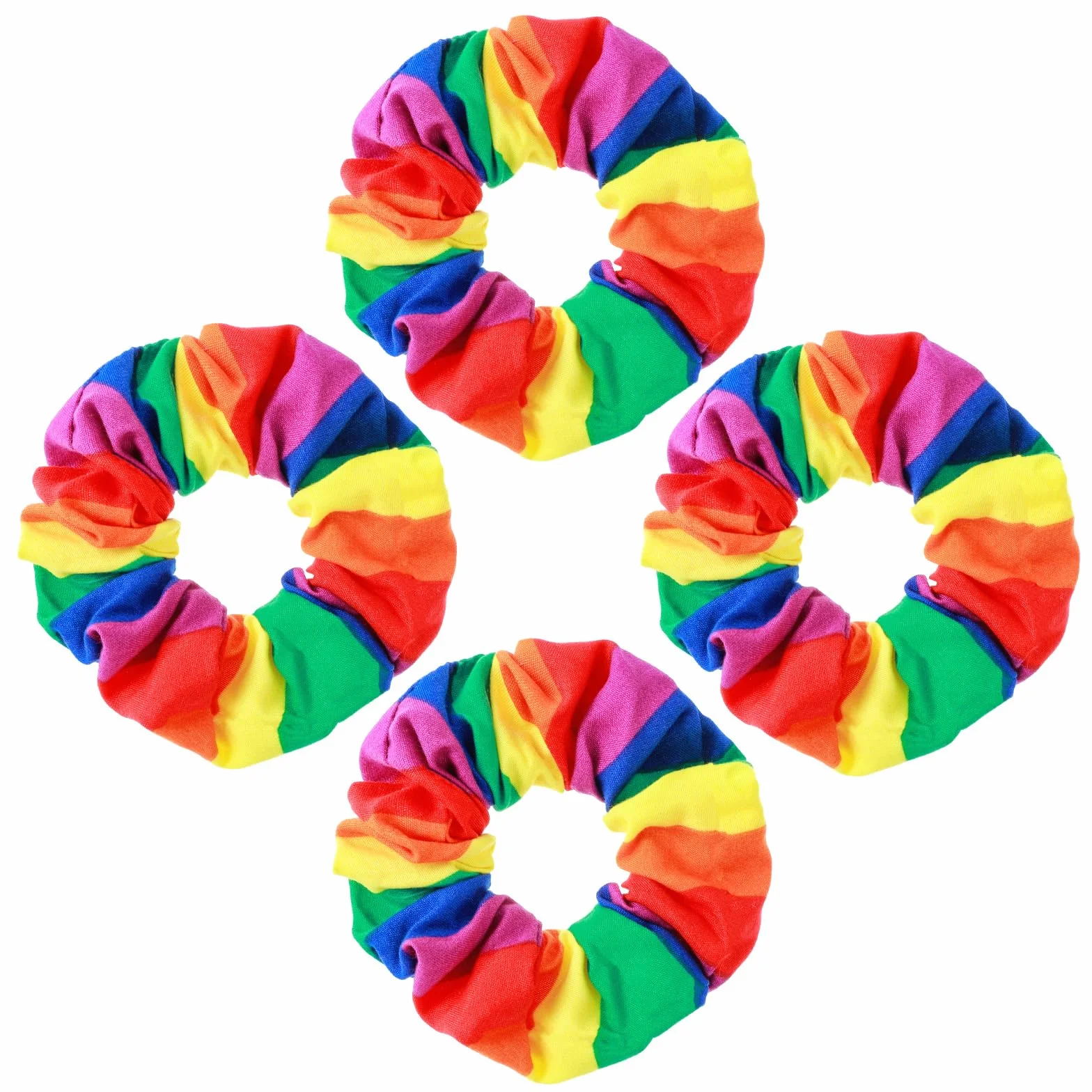 Pride tęczowe gumki do włosów tęczowy pierścień duma akcesoria dla LGBTQ kolorowe elastyczne paski kucyk uchwyt dla kobiet dziewcząt akcesoria do włosów (4 szt.)