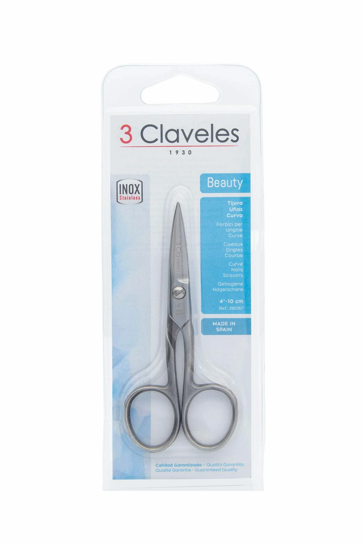 Claveles nożyczki do paznokci z wygiętymi liśćmi, do manicure, do paznokci, stal nierdzewna, 30 g