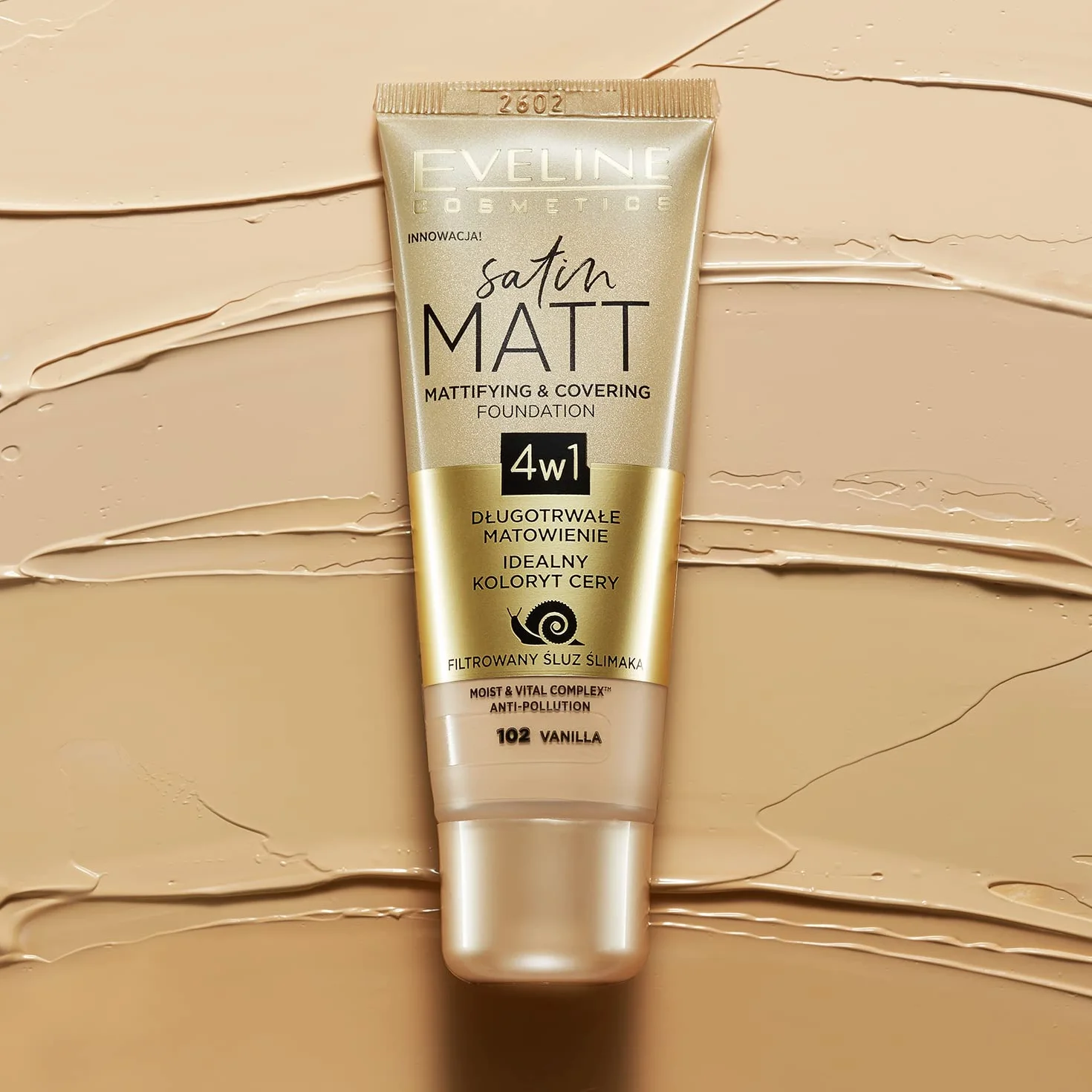 Eveline Cosmetics Satin Matt Podkład matujący - No 101 - ivory