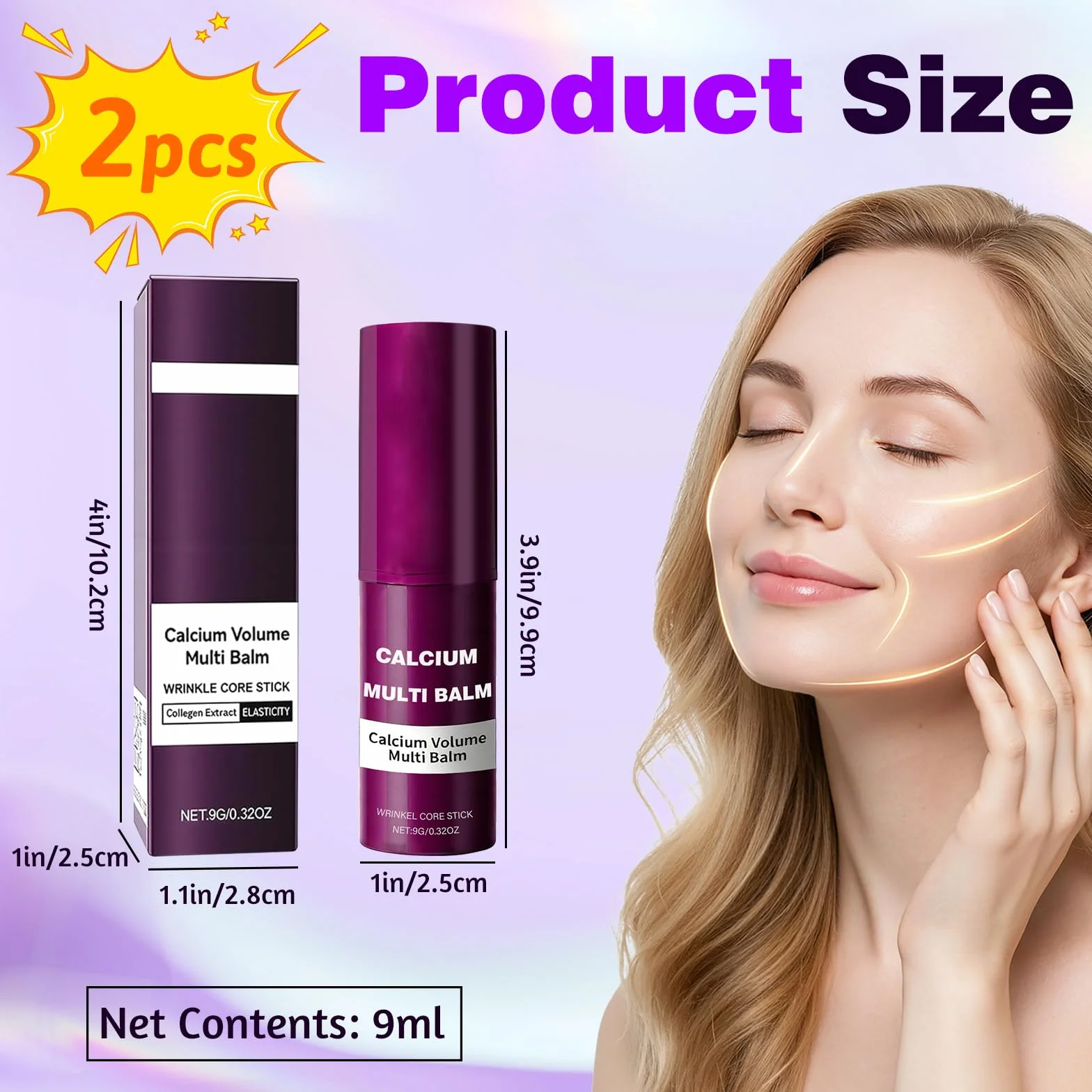 Multi Balm Stick wapniowy rozjaśniacz pod oczy przeciwstarzeniowy ujędrniający nawilżający 2 sztuki
